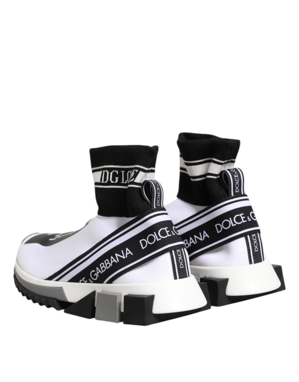 Baskets chaussettes Dolce &amp; Gabbana Sorrento blanches et noires