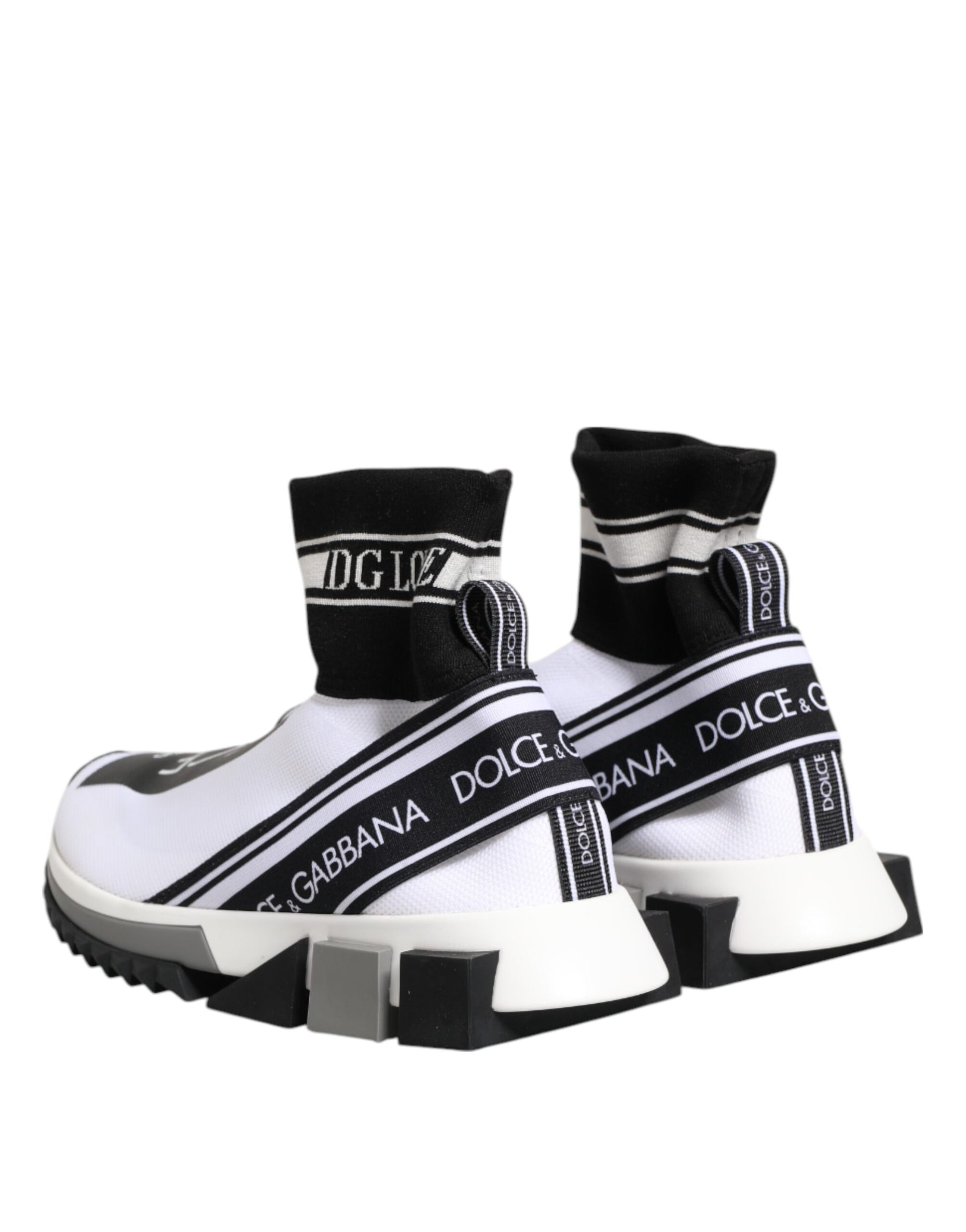 Baskets chaussettes Dolce &amp; Gabbana Sorrento blanches et noires