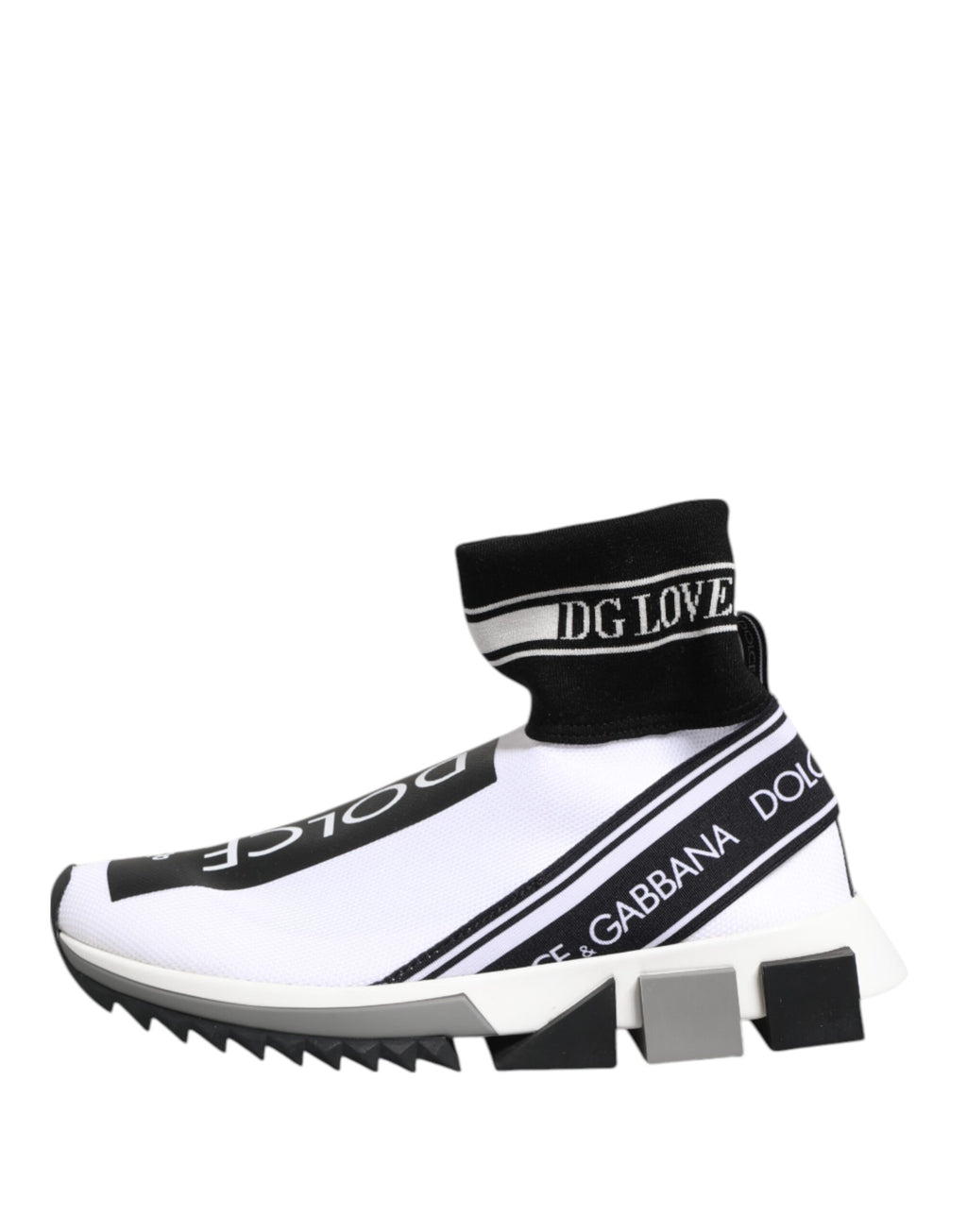 Baskets chaussettes Dolce &amp; Gabbana Sorrento blanches et noires