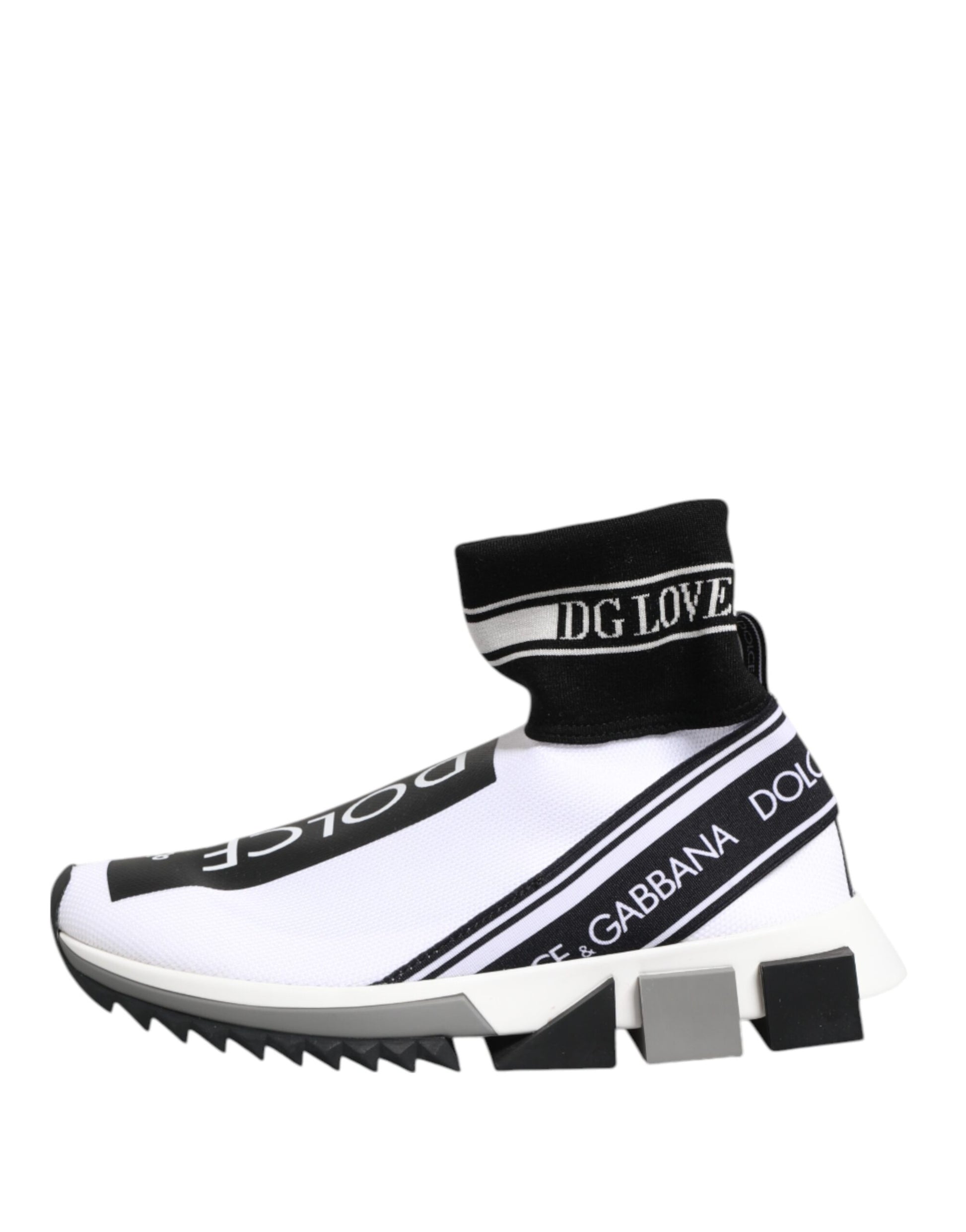 Baskets chaussettes Dolce &amp; Gabbana Sorrento blanches et noires