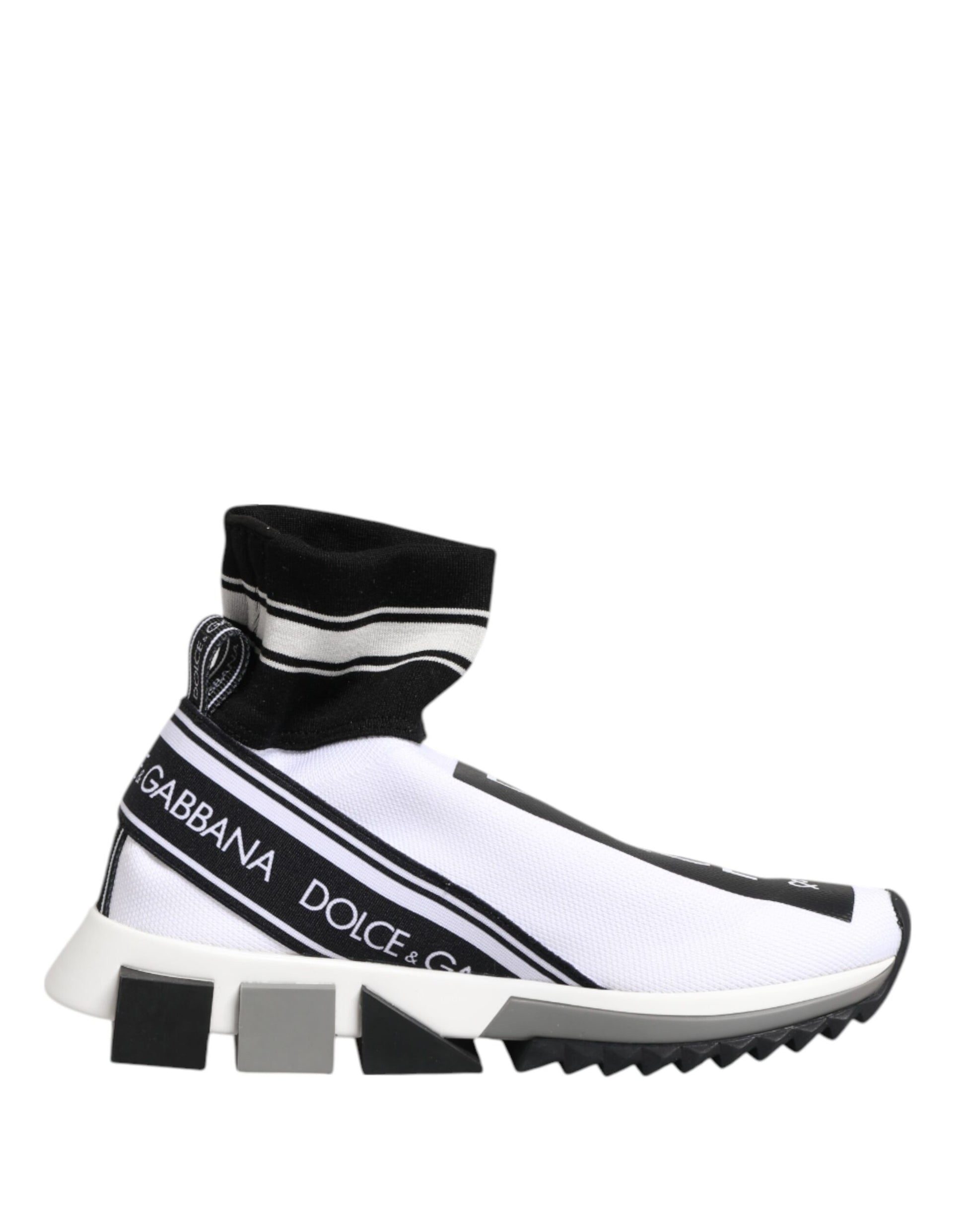 Baskets chaussettes Dolce &amp; Gabbana Sorrento blanches et noires