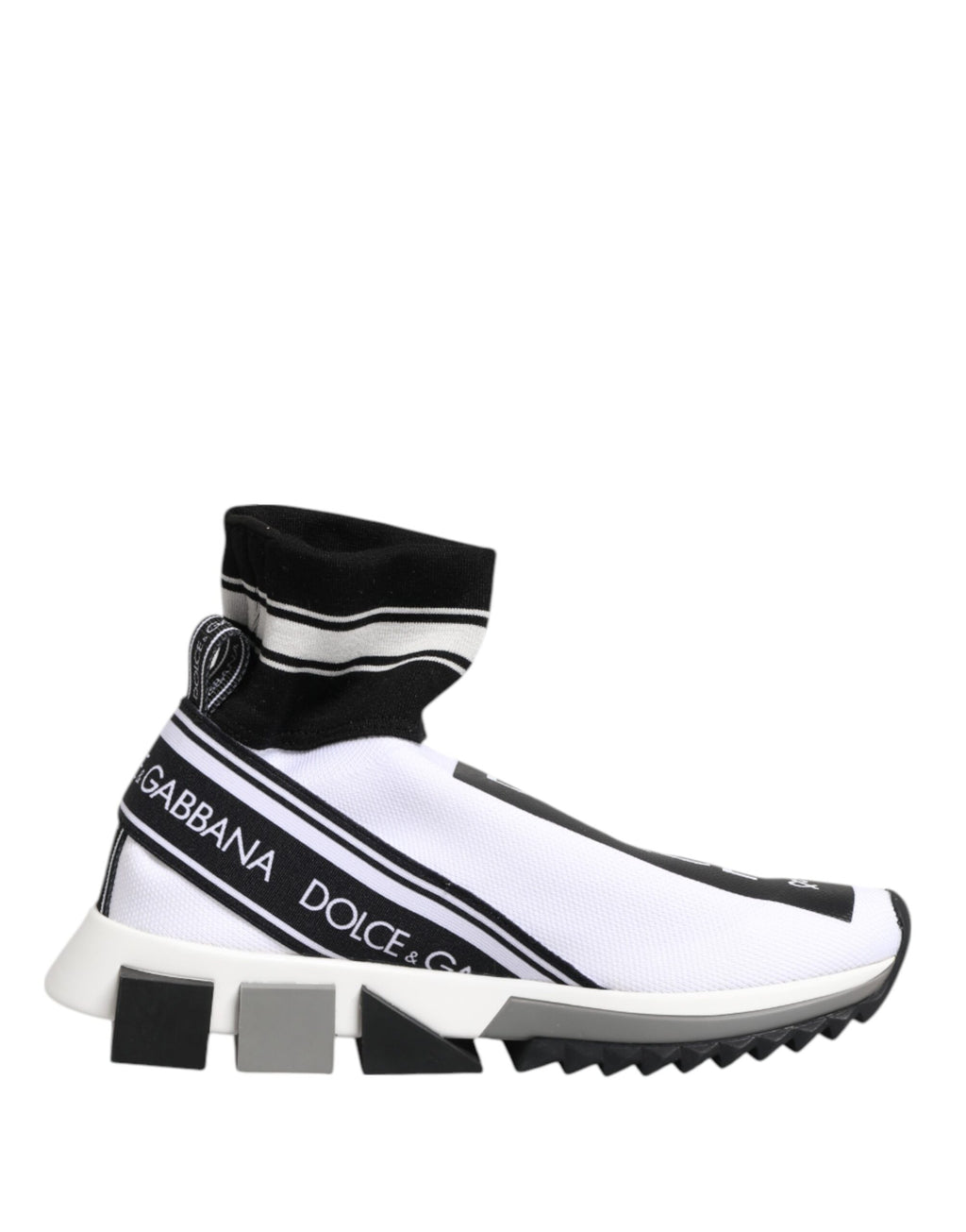Baskets chaussettes Dolce &amp; Gabbana Sorrento blanches et noires
