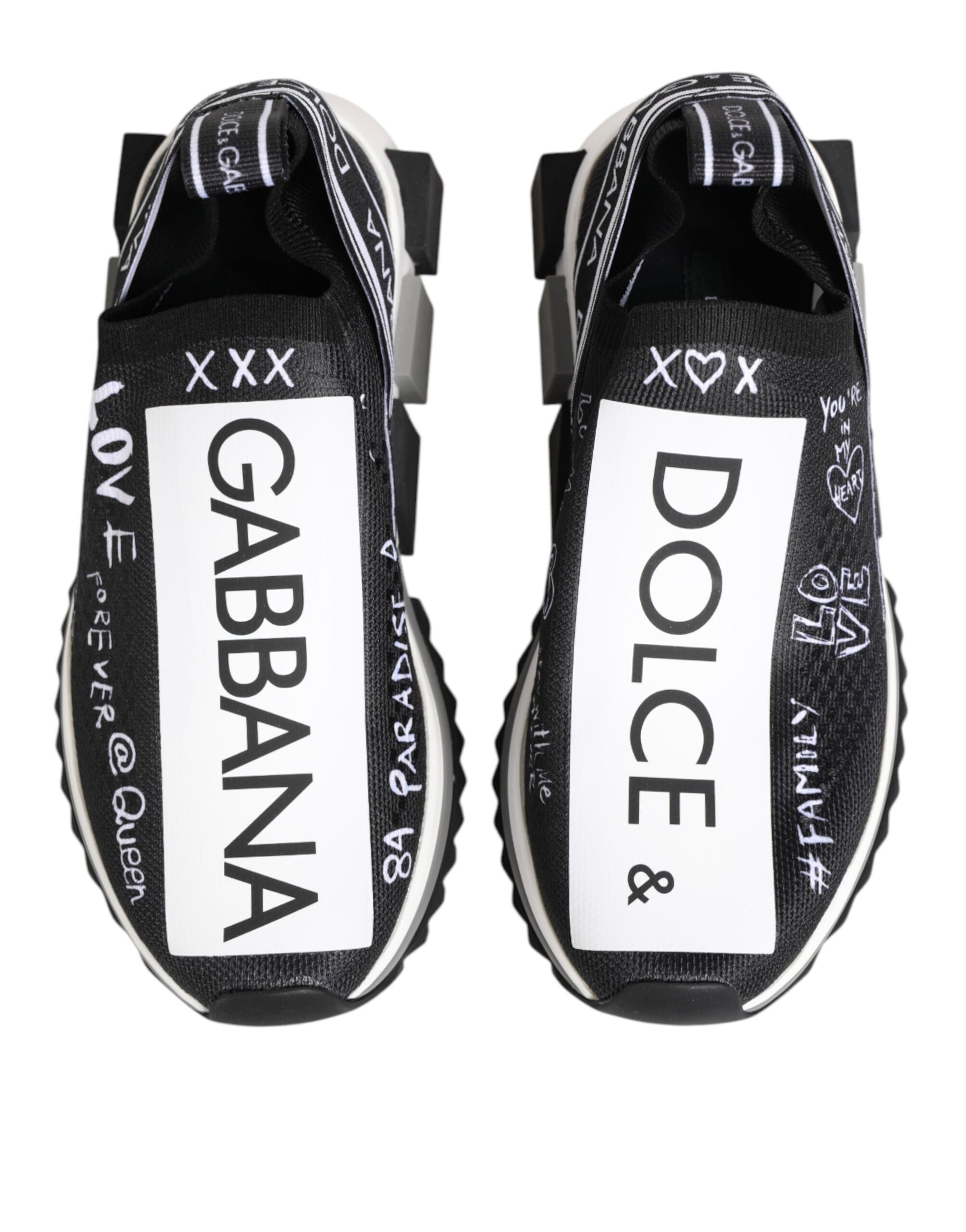 Baskets basses Dolce &amp; Gabbana Sorrento noires et blanches