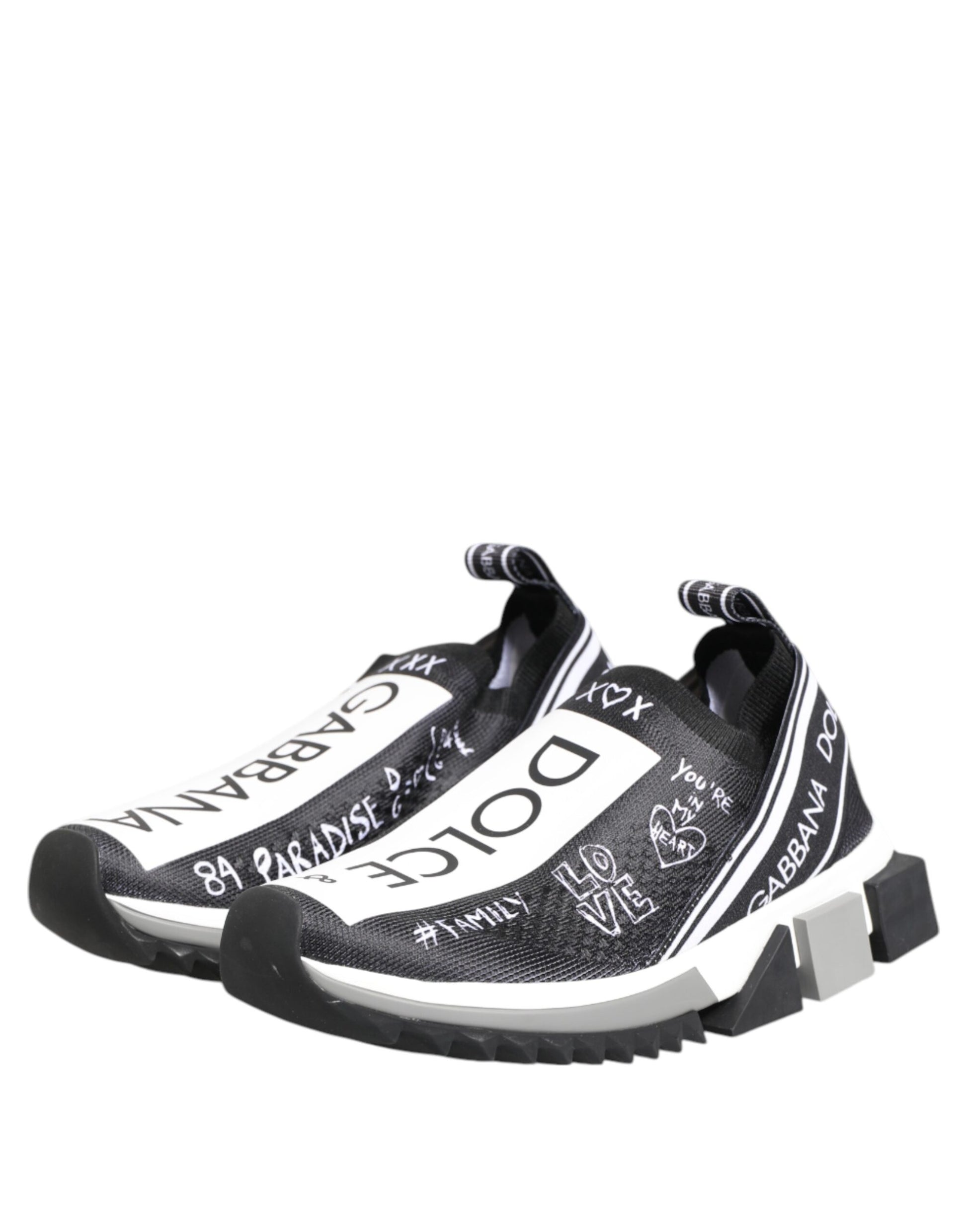 Baskets basses Dolce &amp; Gabbana Sorrento noires et blanches