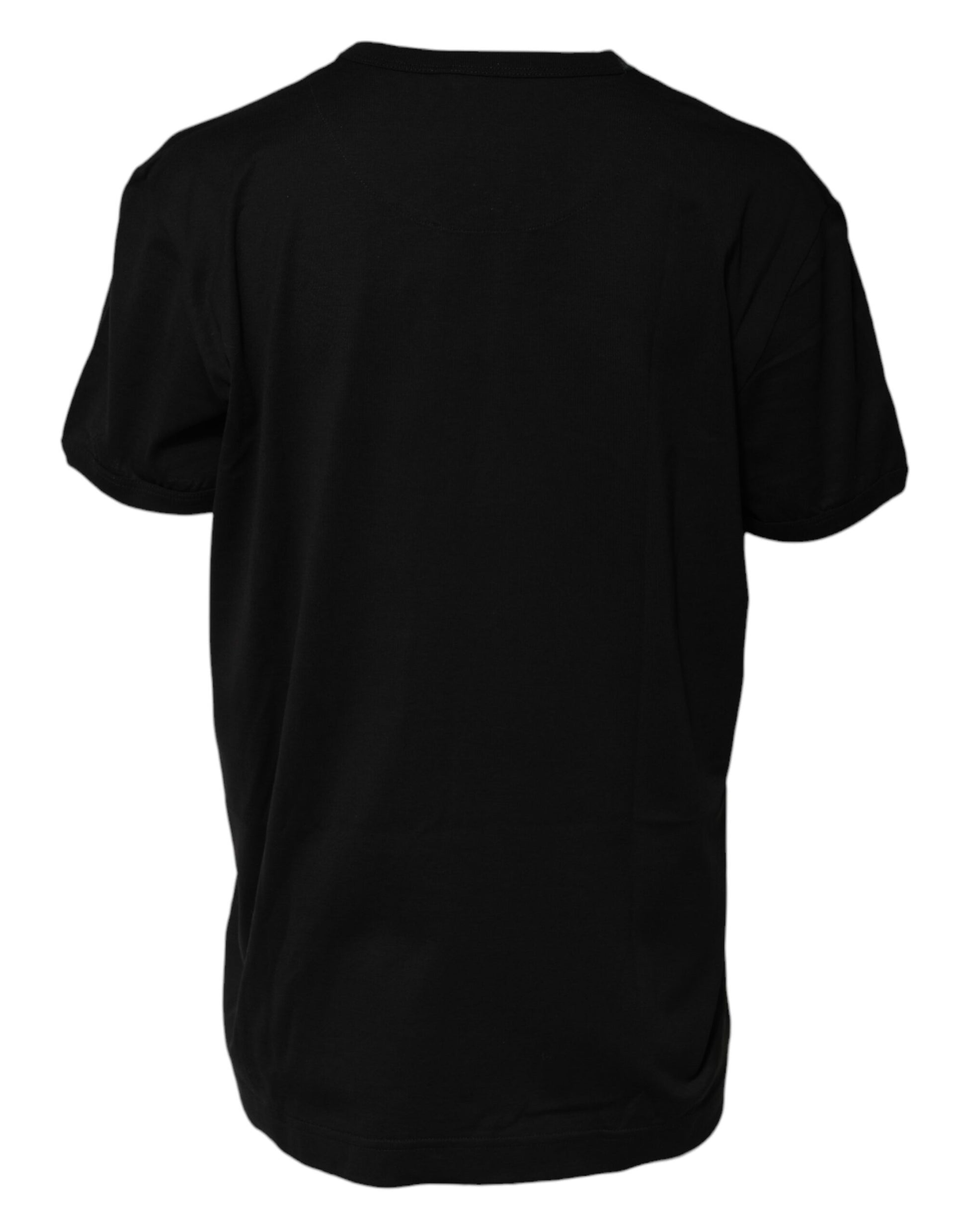 T-shirt ras du cou en coton noir Goodluck de Dolce &amp; Gabbana