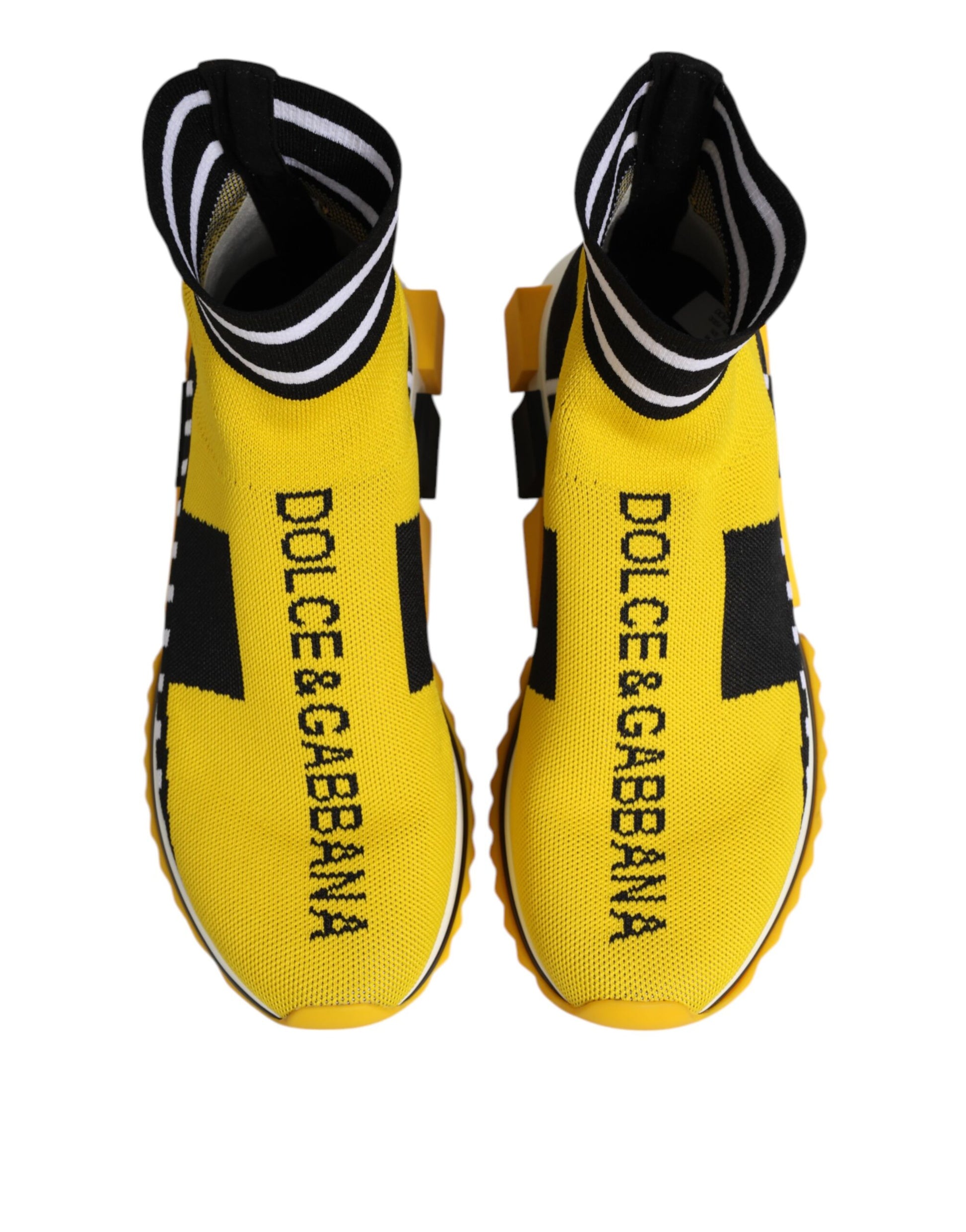 Baskets chaussettes Dolce &amp; Gabbana Sorrento jaunes et noires