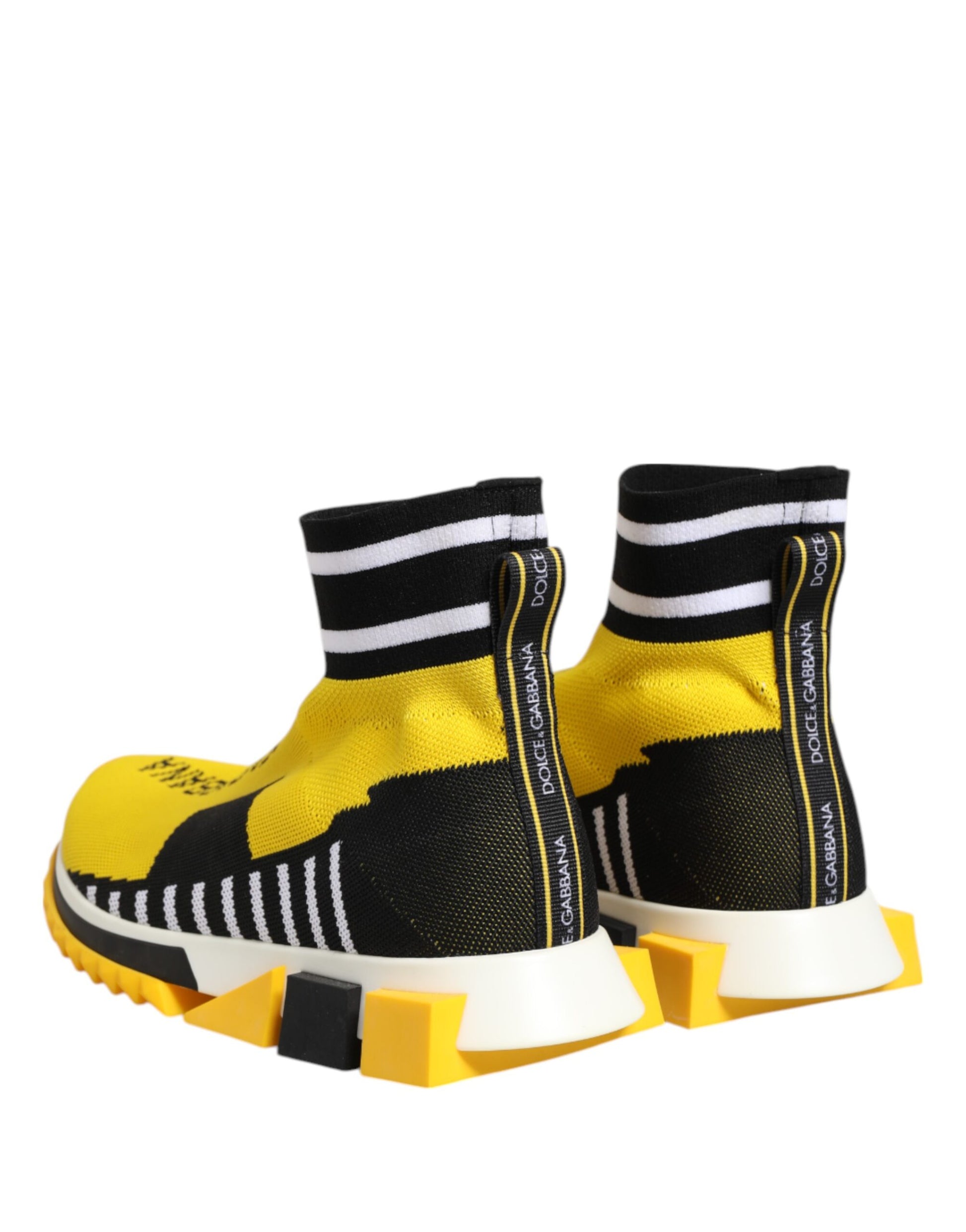 Baskets chaussettes Dolce &amp; Gabbana Sorrento jaunes et noires