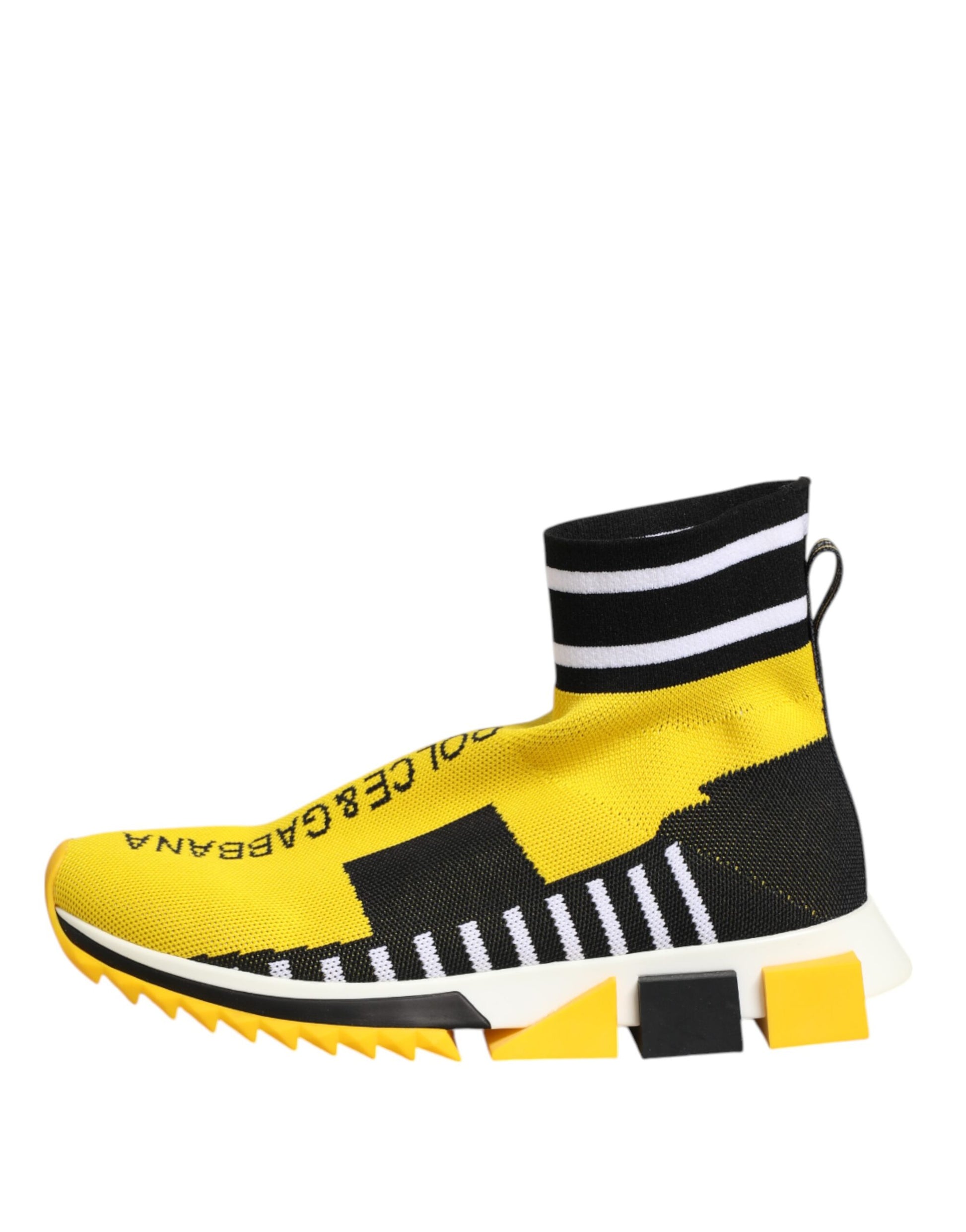 Baskets chaussettes Dolce &amp; Gabbana Sorrento jaunes et noires
