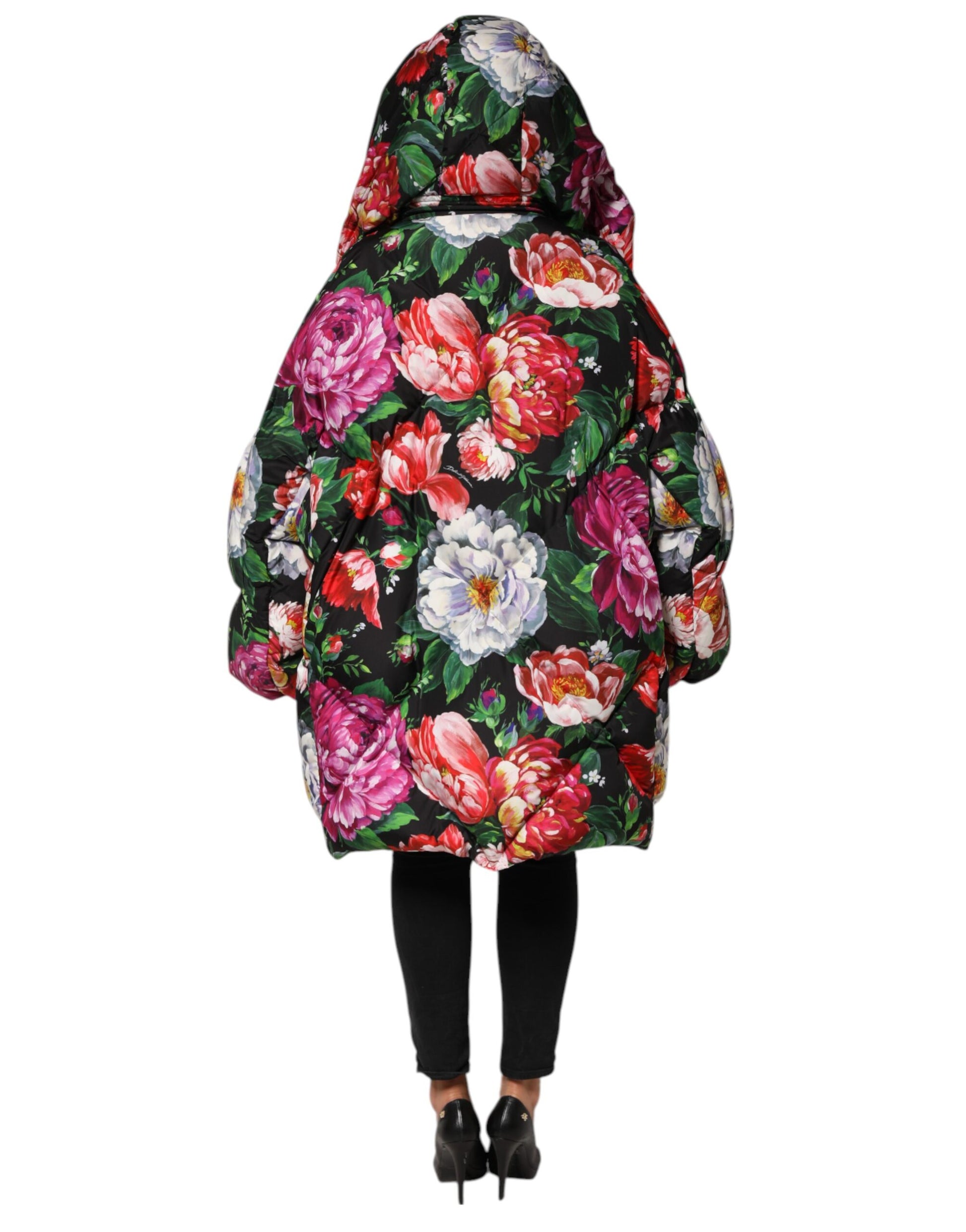 Dolce &amp; Gabbana Doudoune à capuche à fleurs multicolores