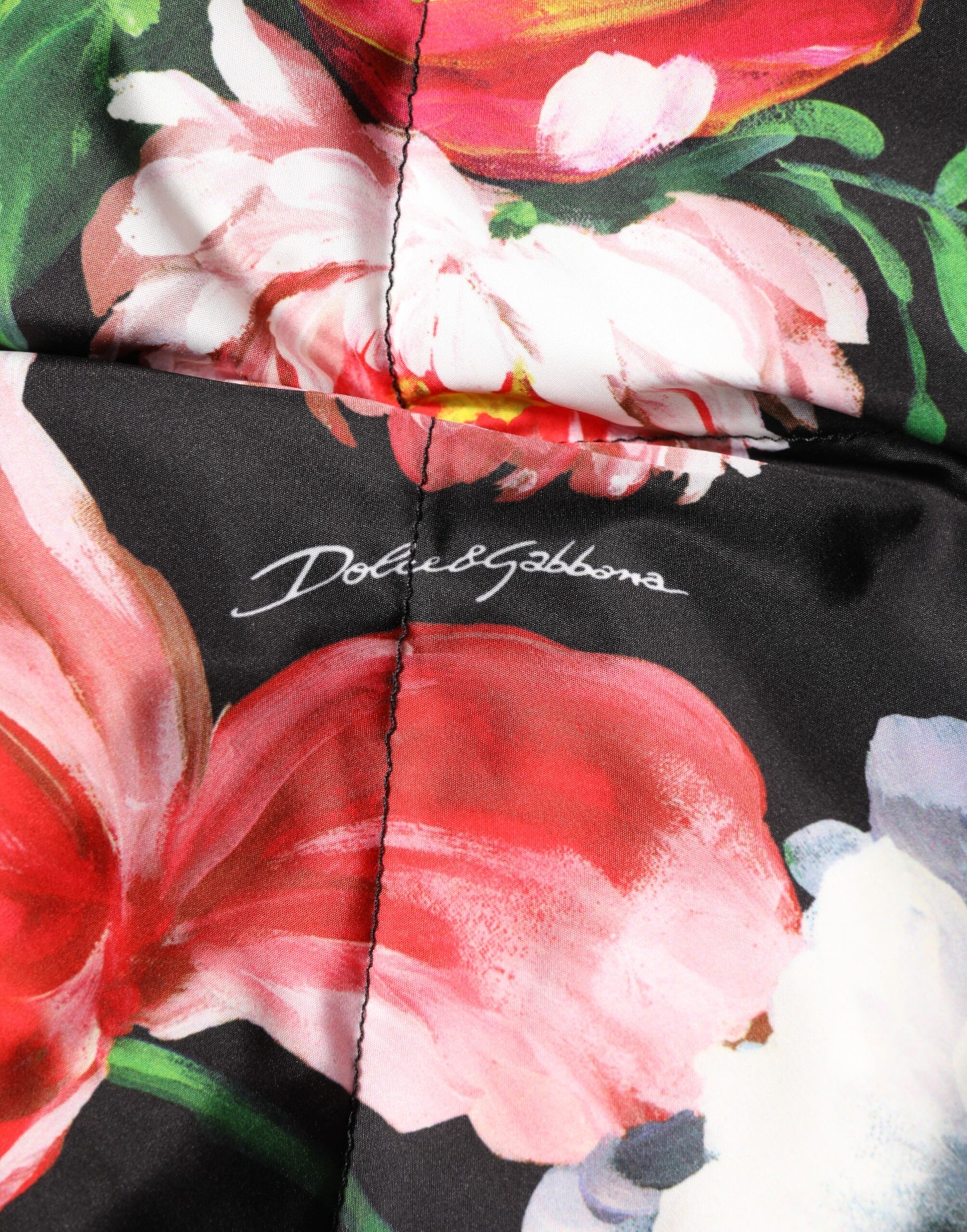 Dolce &amp; Gabbana Doudoune à capuche à fleurs multicolores