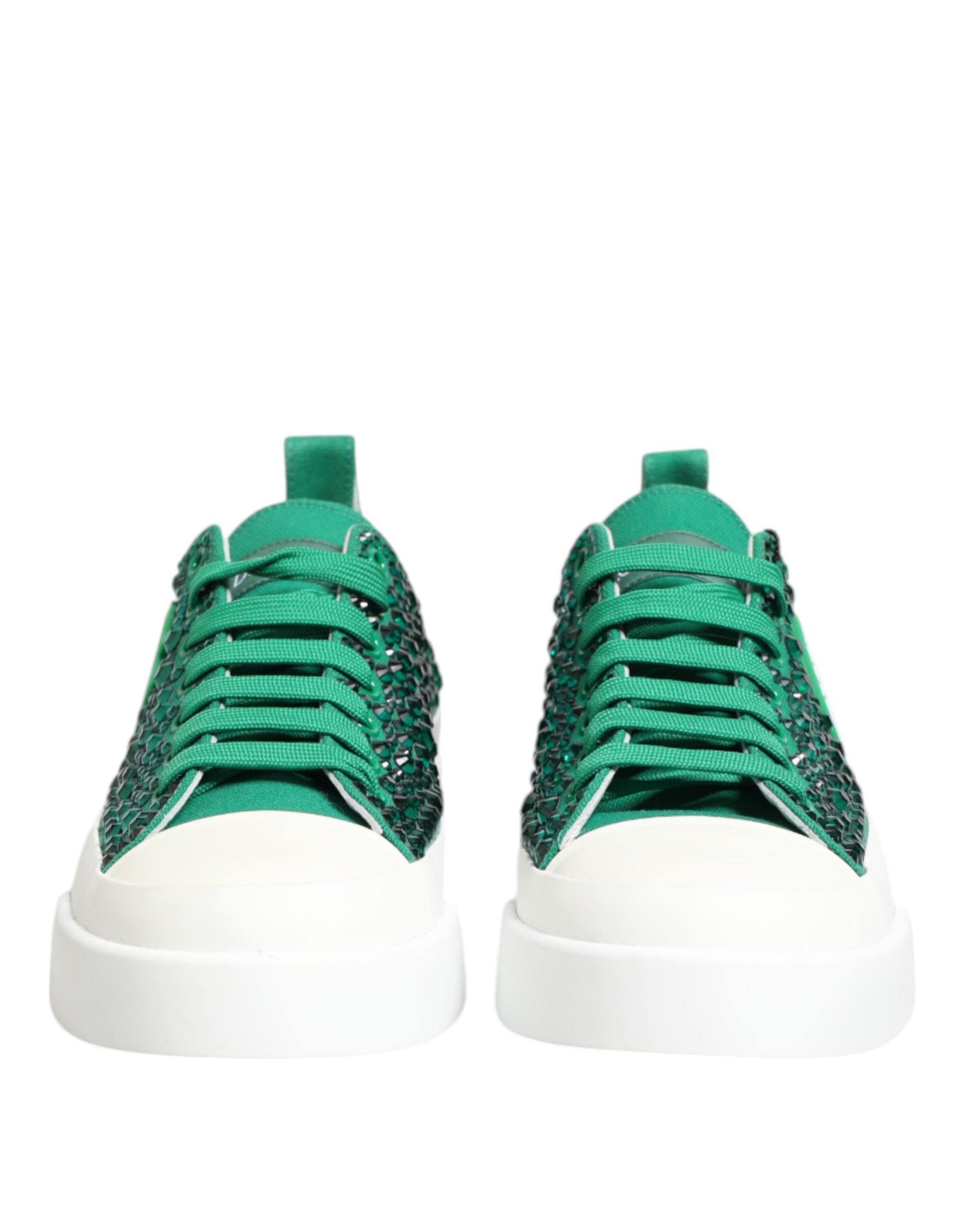 Baskets vertes Dolce &amp; Gabbana Portofino Crystal DG Logo