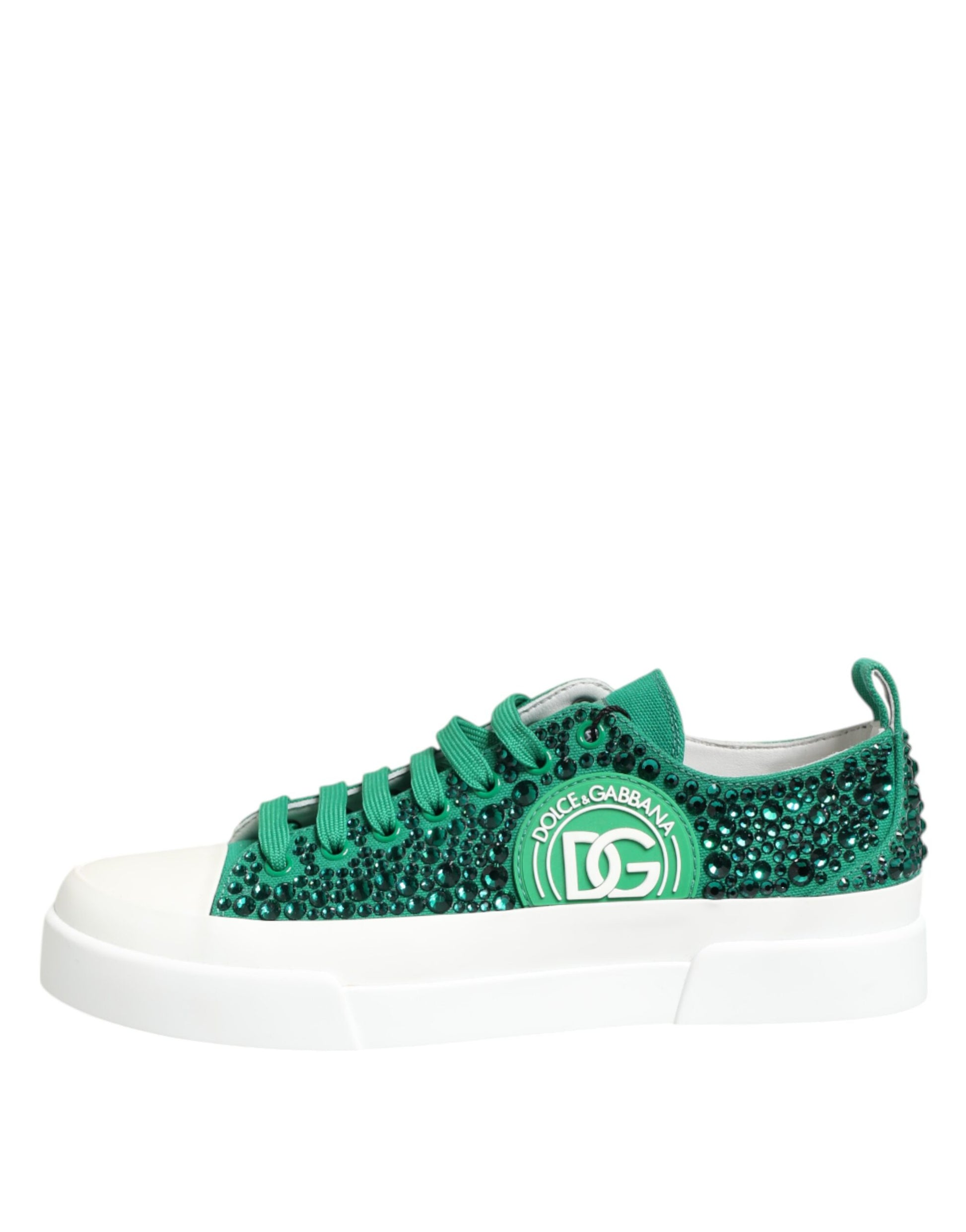 Baskets vertes Dolce &amp; Gabbana Portofino Crystal DG Logo