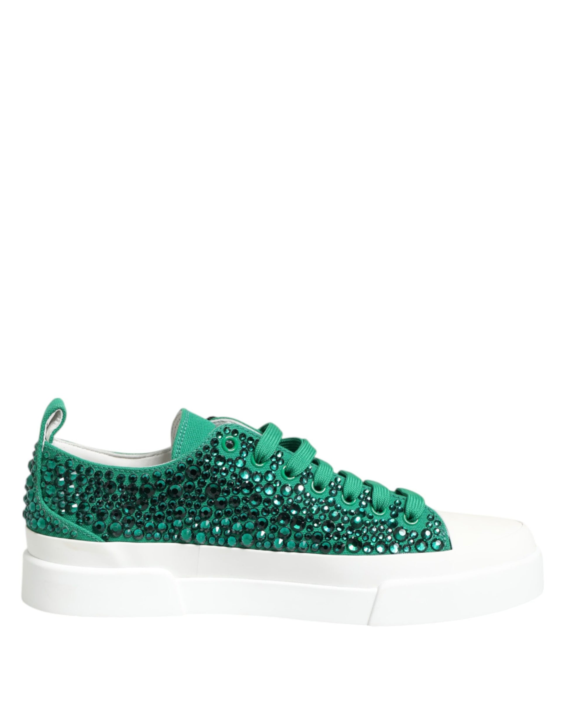 Baskets vertes Dolce &amp; Gabbana Portofino Crystal DG Logo