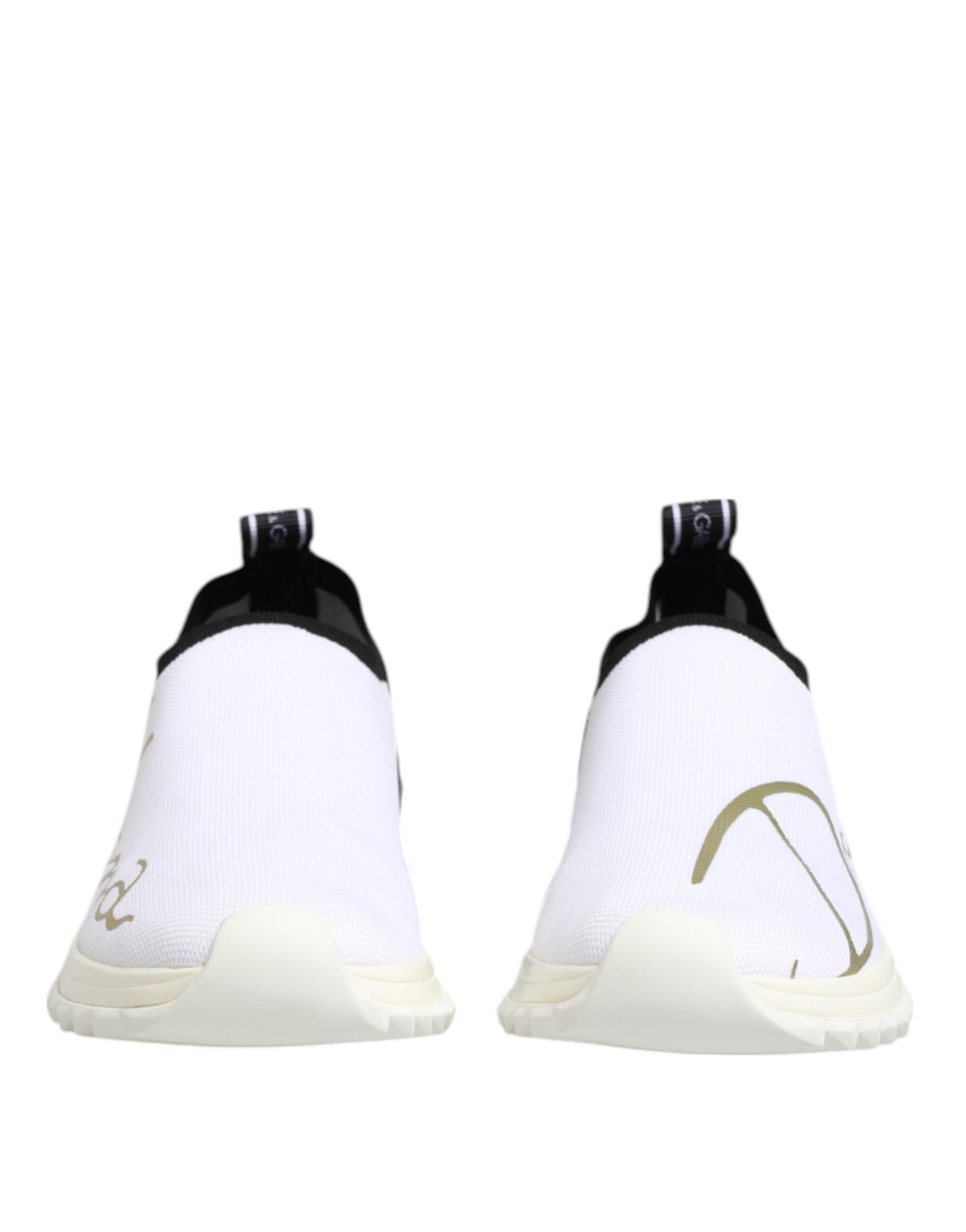 Baskets basses Sorrento blanches et noires Dolce &amp; Gabbana