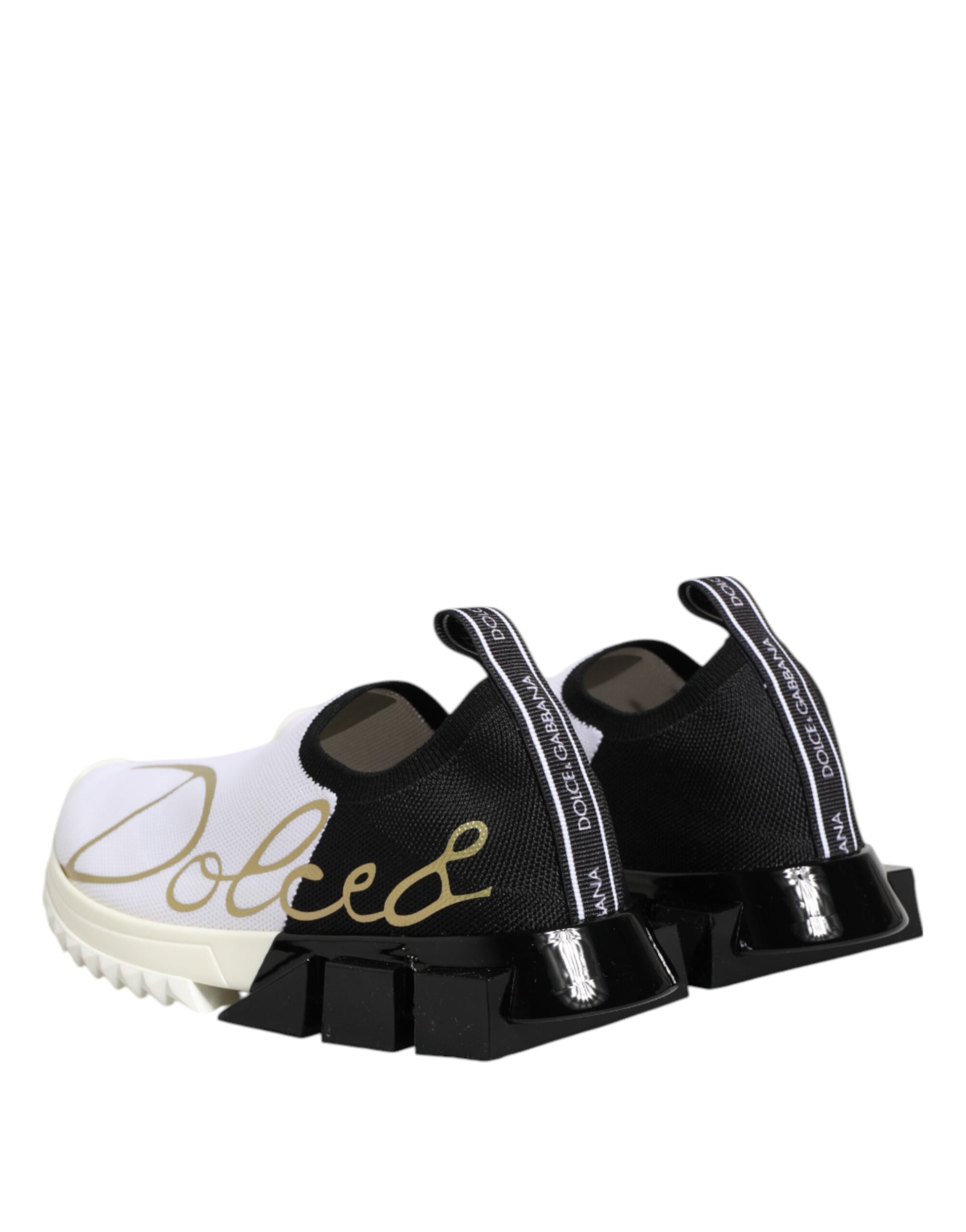 Baskets basses Sorrento blanches et noires Dolce &amp; Gabbana