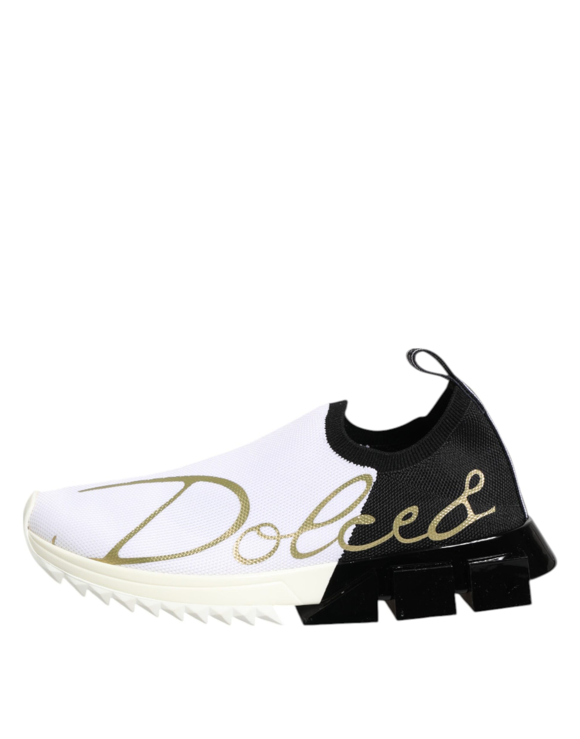 Baskets basses Sorrento blanches et noires Dolce &amp; Gabbana
