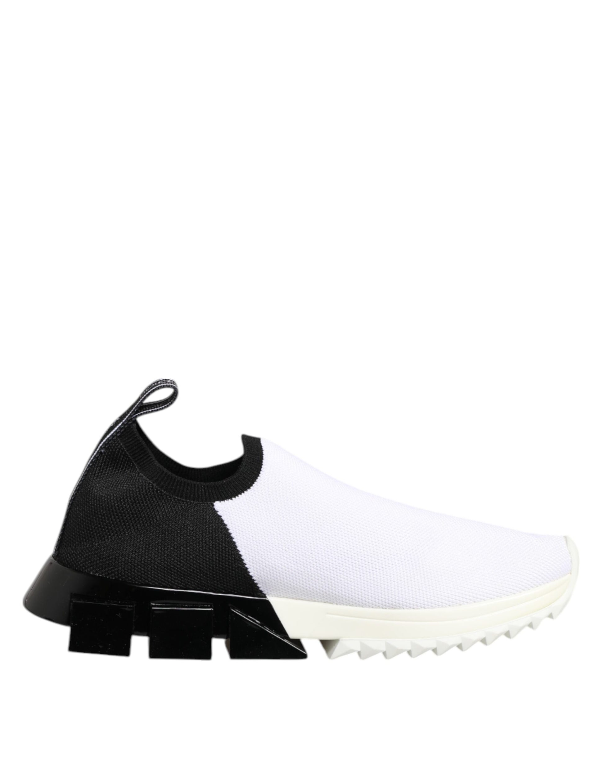 Baskets basses Sorrento blanches et noires Dolce &amp; Gabbana