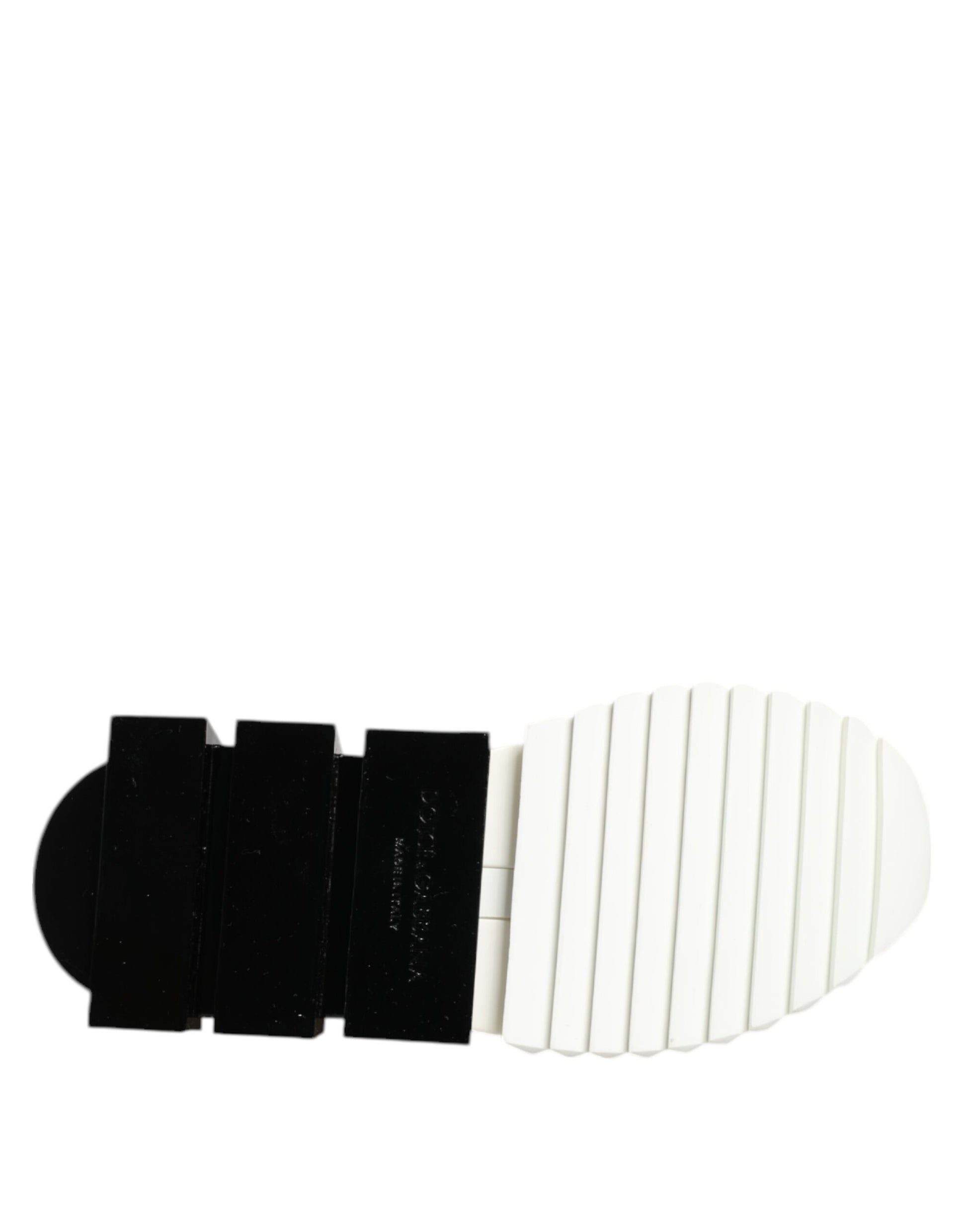 Baskets basses Sorrento blanches et noires Dolce &amp; Gabbana