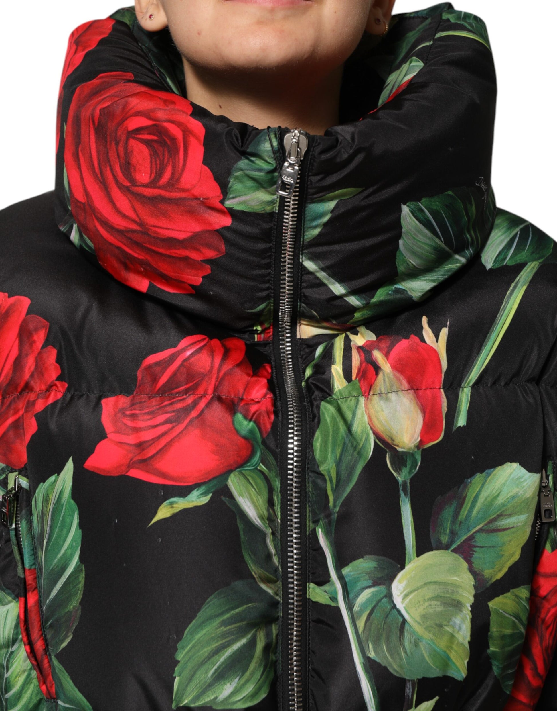 Dolce &amp; Gabbana Doudoune fleurie multicolore Veste zippée intégrale