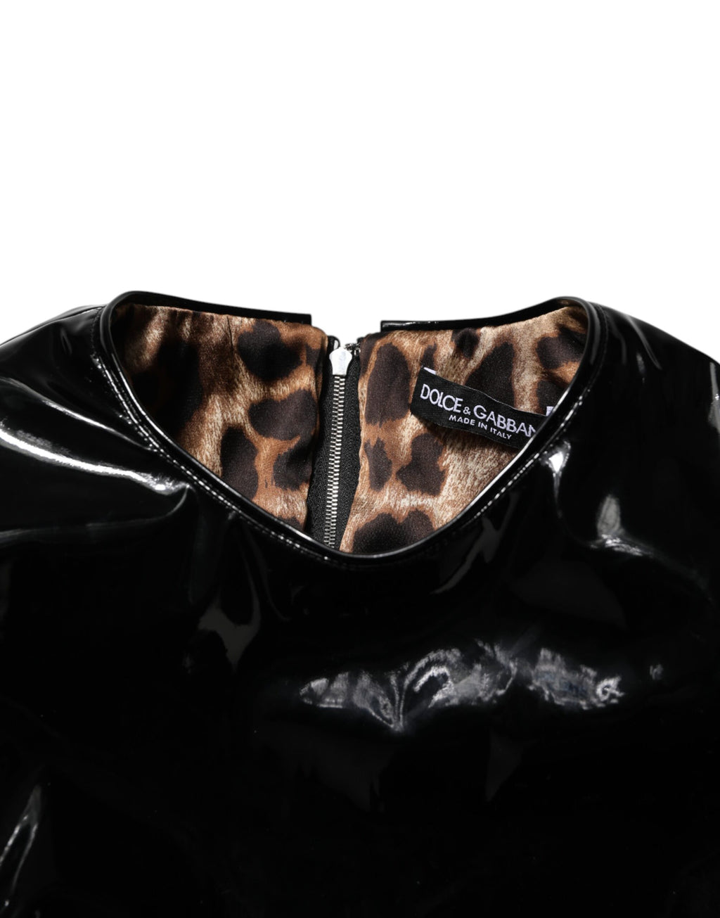 Mini-robe moulante noire à manches bouffantes Dolce &amp; Gabbana