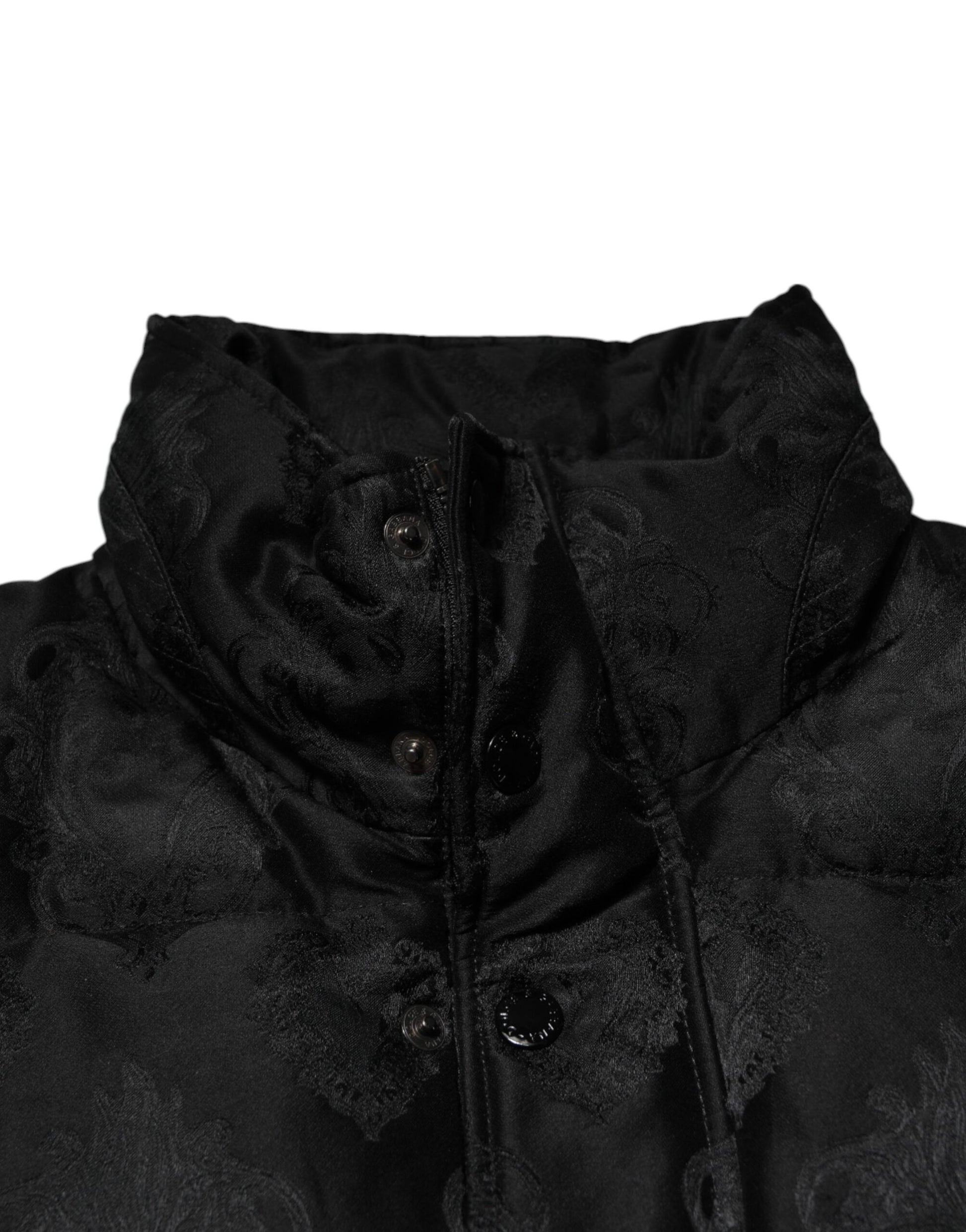 Dolce &amp; Gabbana - Blouson aviateur matelassé en jacquard noir