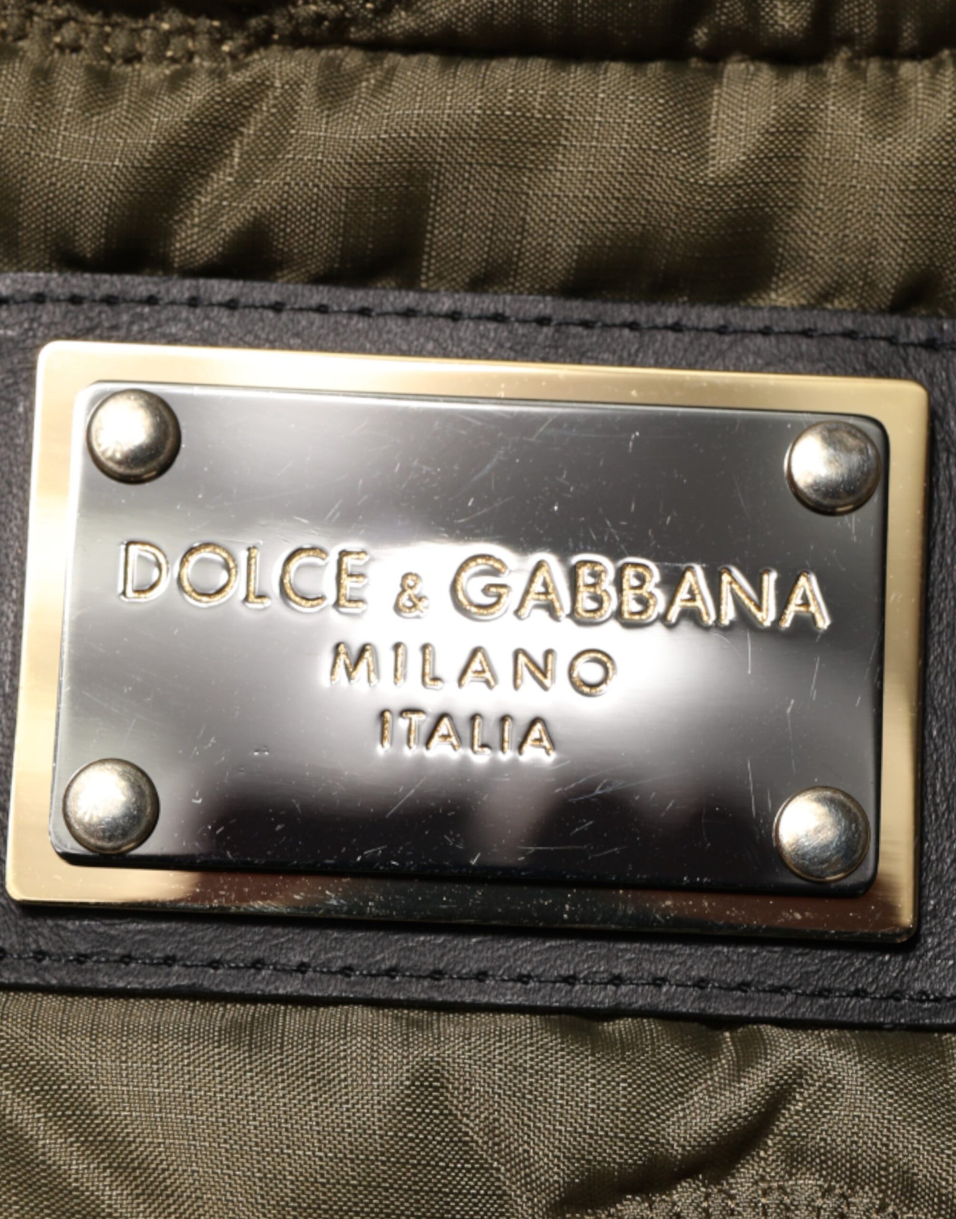 Veste matelassée en polyester patchwork multicolore Dolce &amp; Gabbana