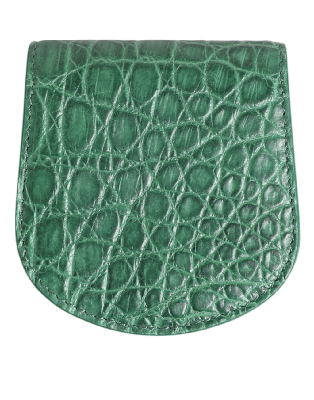 Étui à préservatifs en peau exotique verte Dolce &amp; Gabbana avec porte-monnaie et portefeuille de poche