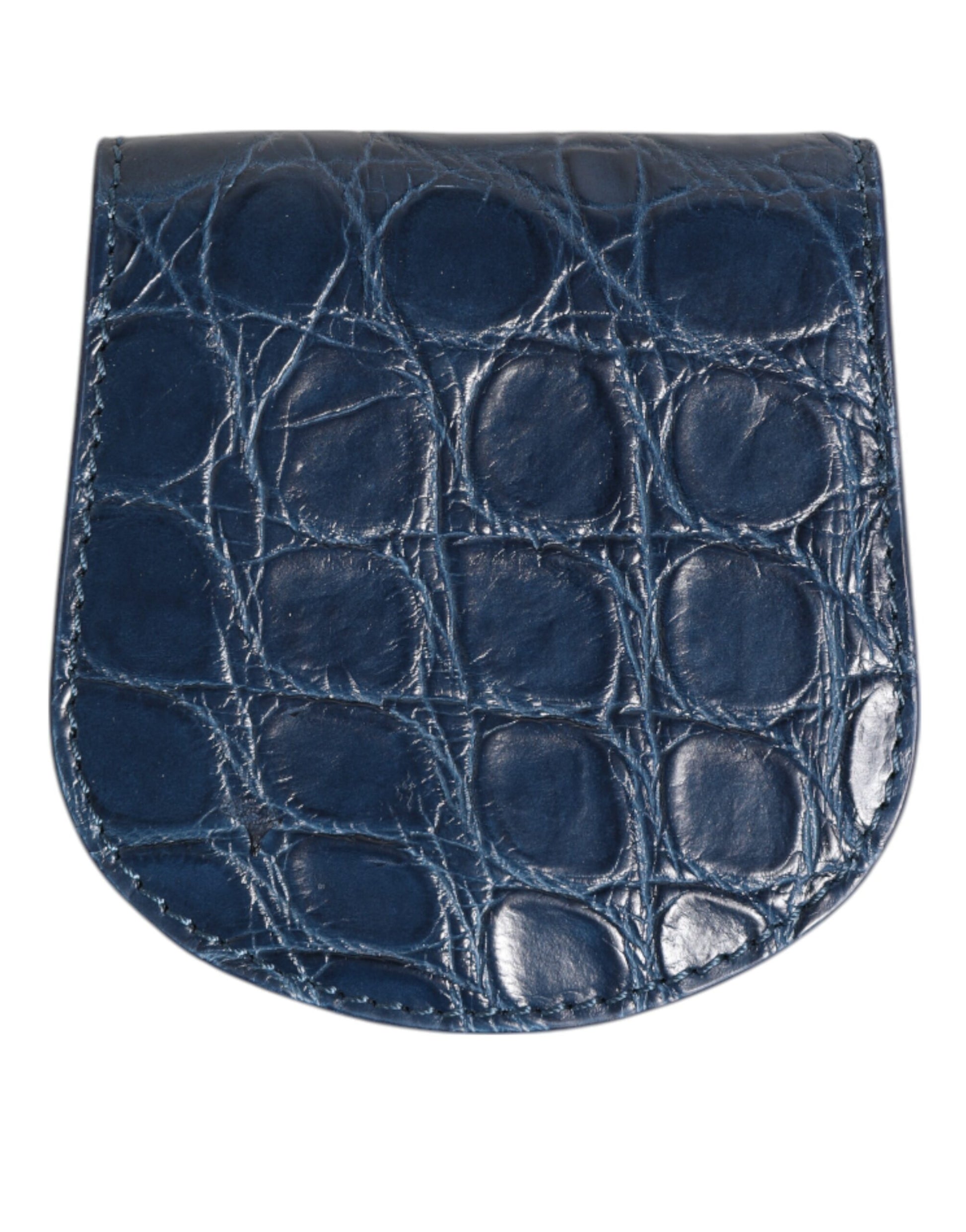 Étui à préservatifs en peau exotique bleue Dolce &amp; Gabbana avec porte-monnaie et portefeuille de poche