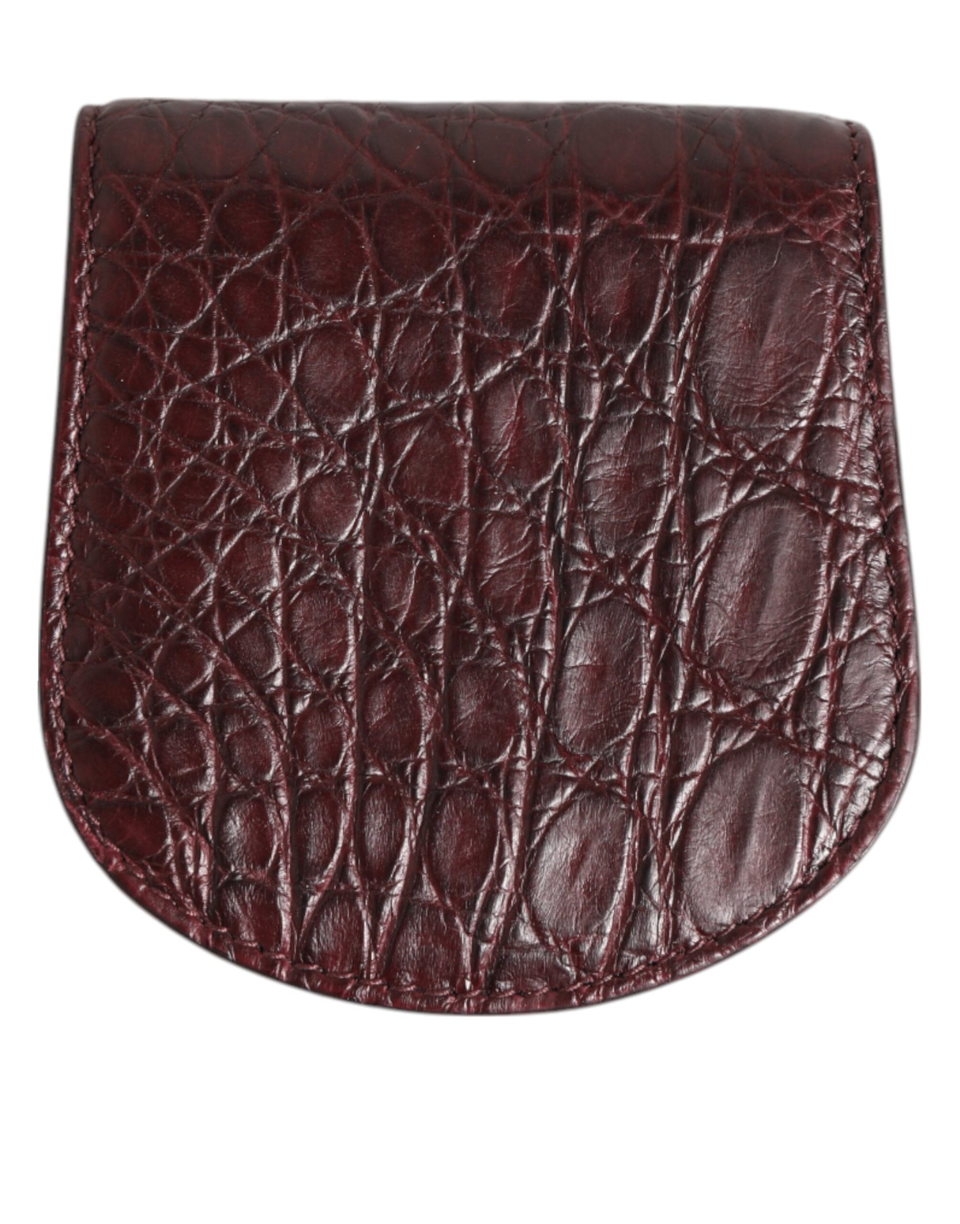 Portefeuille de poche avec porte-pièces et porte-préservatifs Dolce &amp; Gabbana en peau exotique bordeaux