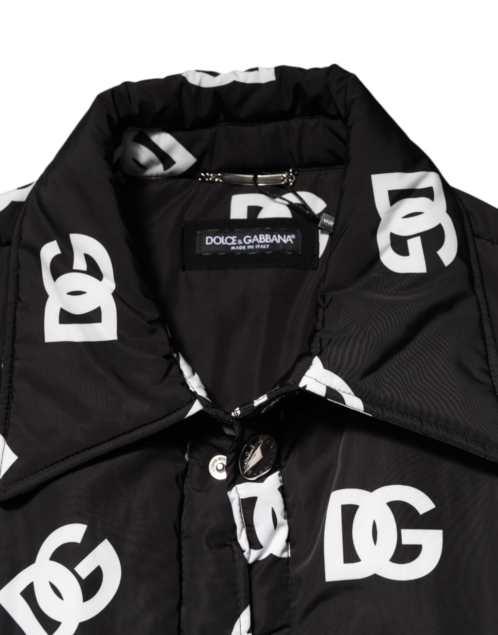 Veste coupe-vent en nylon noir Dolce &amp; Gabbana avec monogramme DG