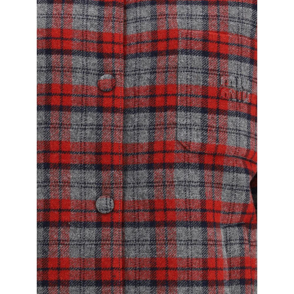 Blouson aviateur à carreaux Miu Miu