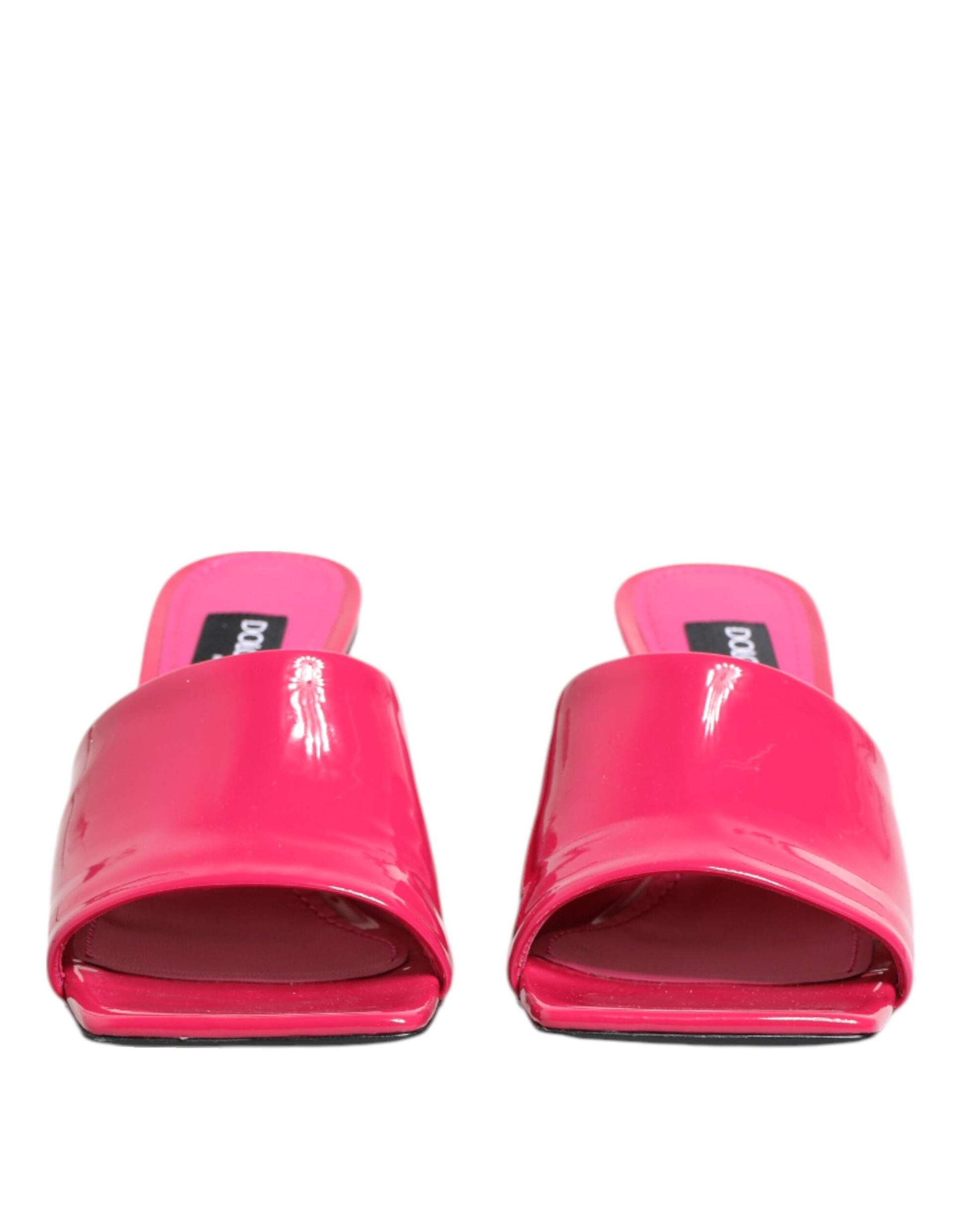 Sandales mules à talons carrés et bout ouvert roses Dolce &amp; Gabbana