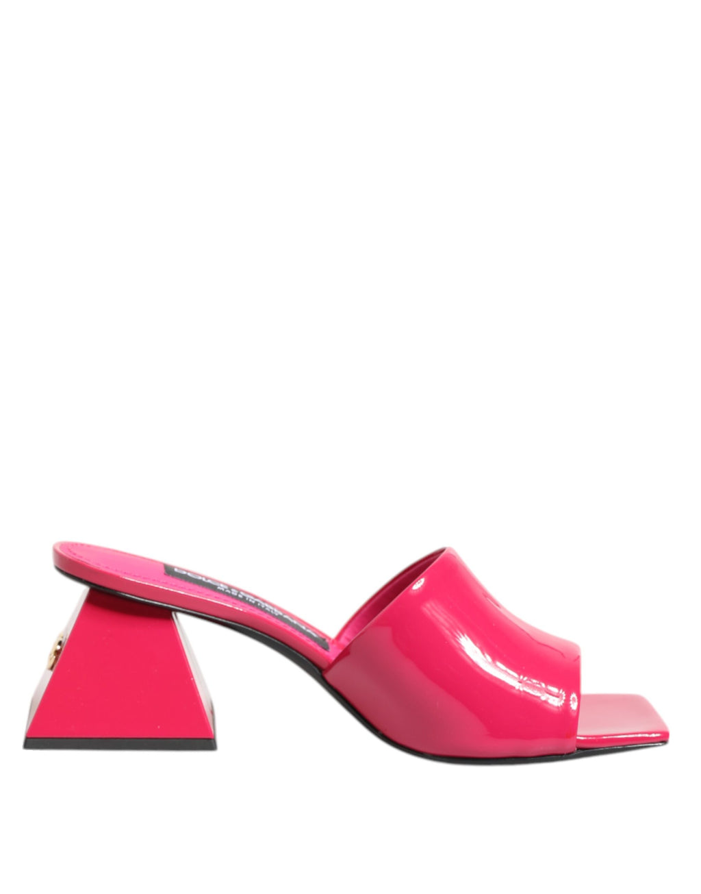 Sandales mules à talons carrés et bout ouvert roses Dolce &amp; Gabbana
