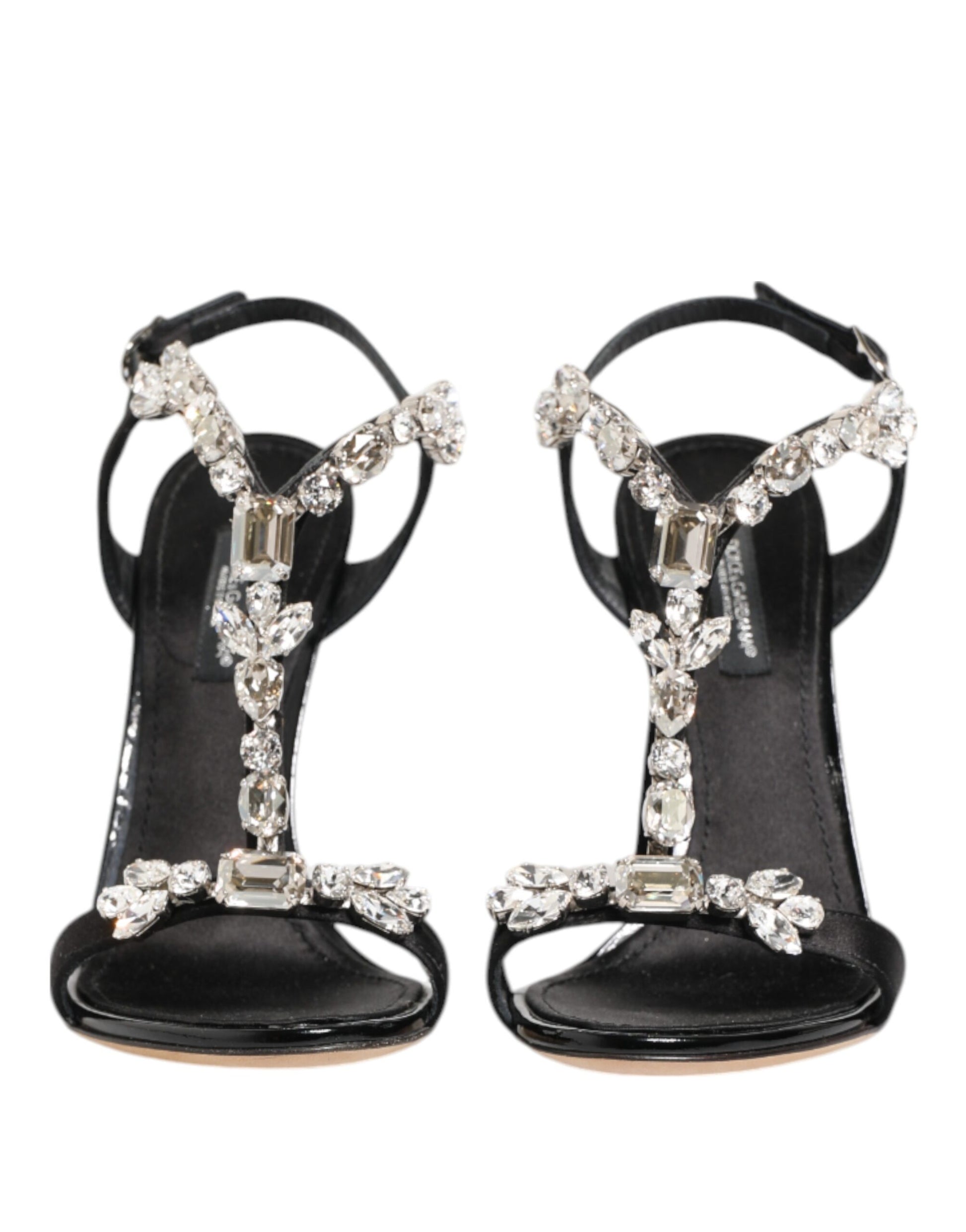Sandales à talons Dolce &amp; Gabbana Keira noires ornées de cristaux
