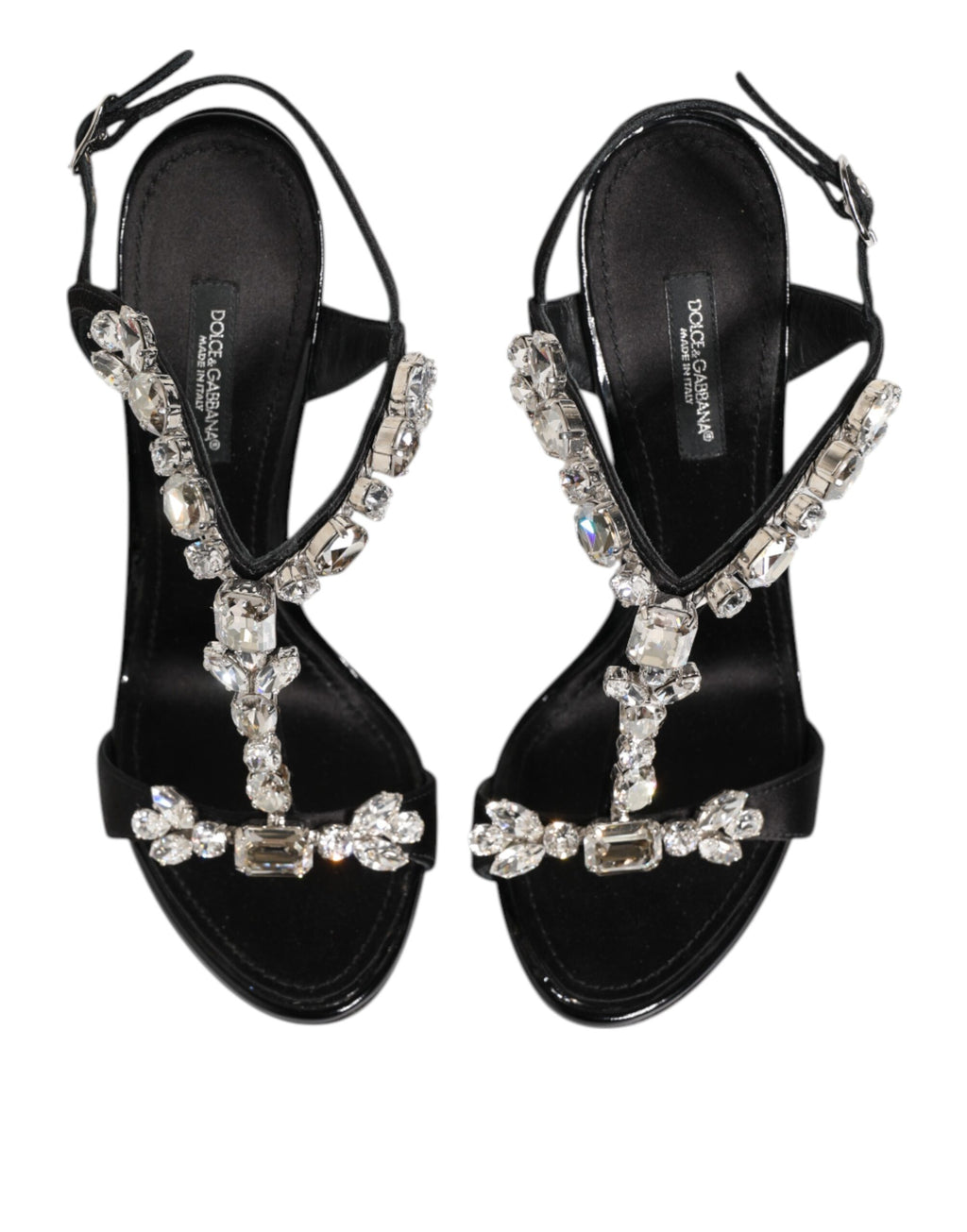 Sandales à talons Dolce &amp; Gabbana Keira noires ornées de cristaux