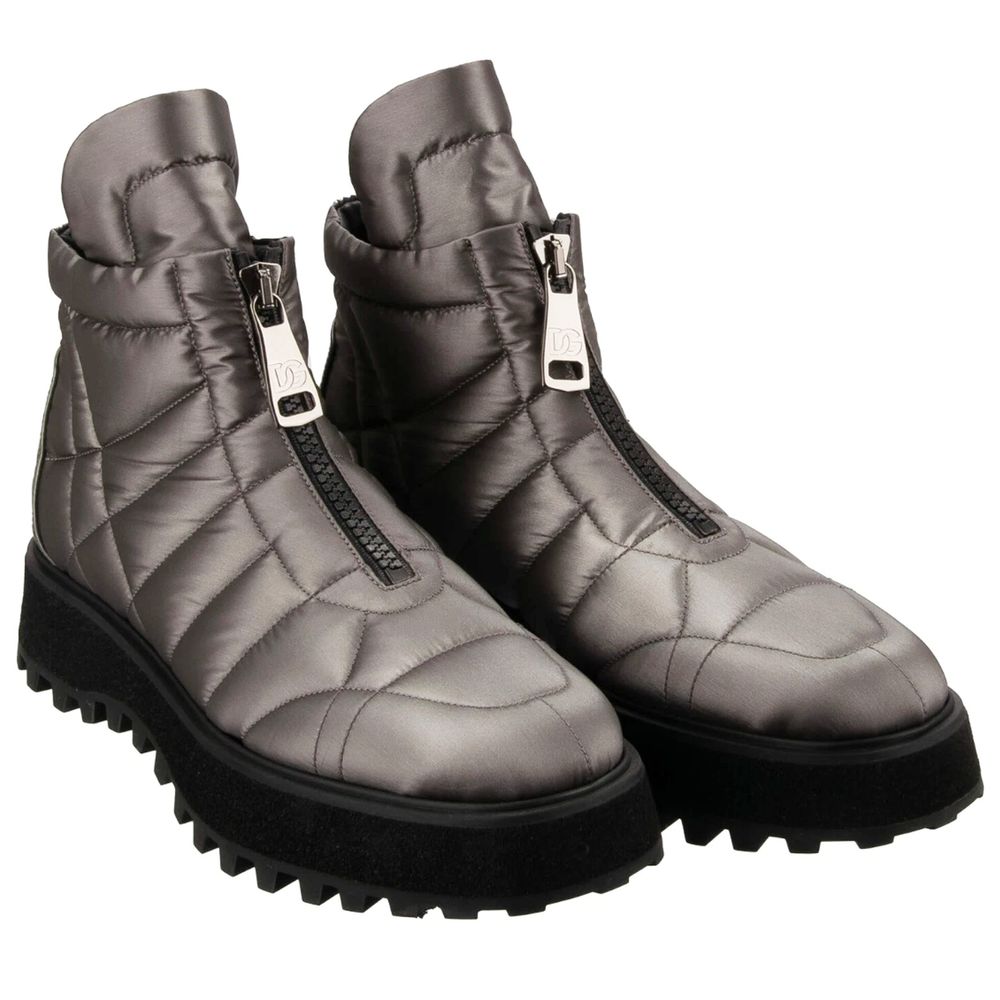 Bottes en nylon grises Dolce &amp; Gabbana