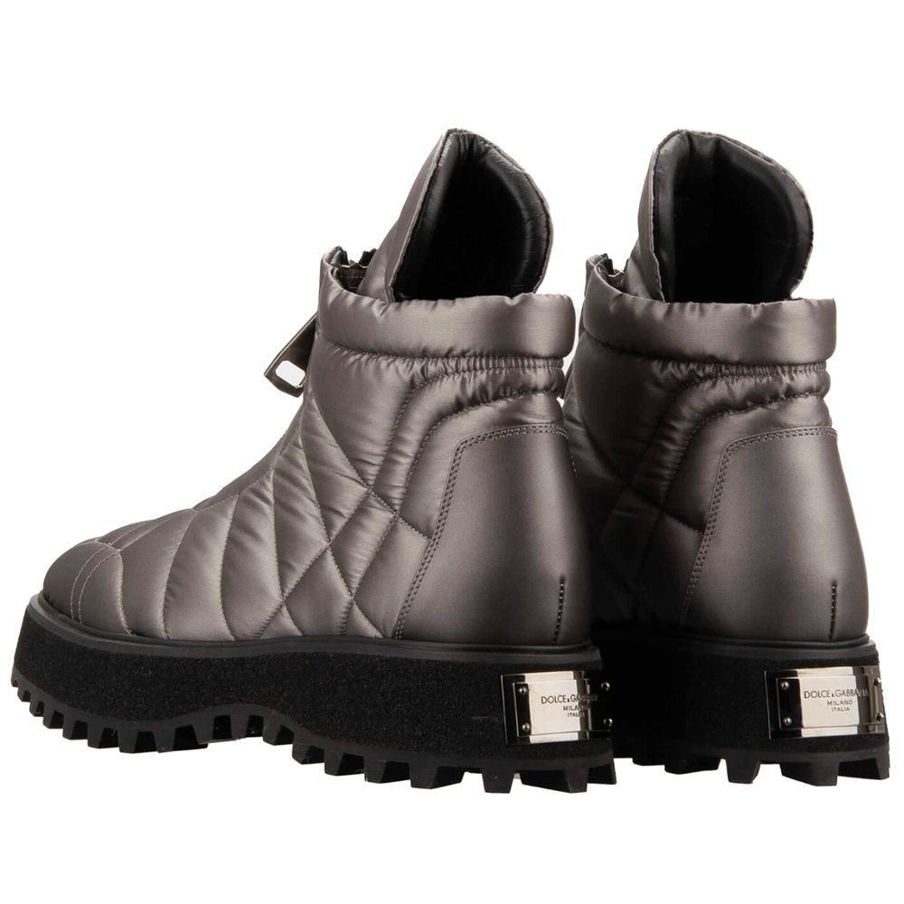 Bottes en nylon grises Dolce &amp; Gabbana
