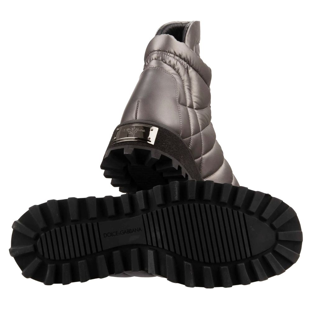 Bottes en nylon grises Dolce &amp; Gabbana