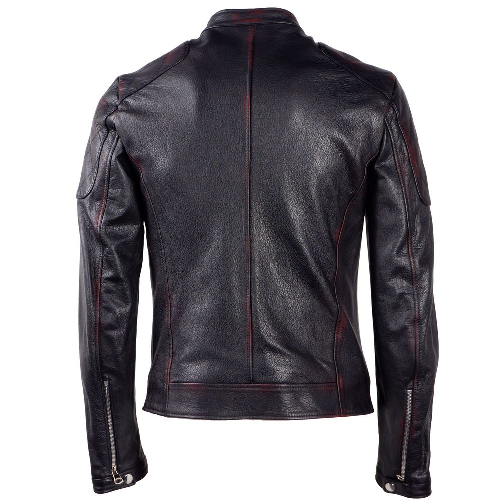 Veste en cuir de chèvre noir Dolce &amp; Gabbana