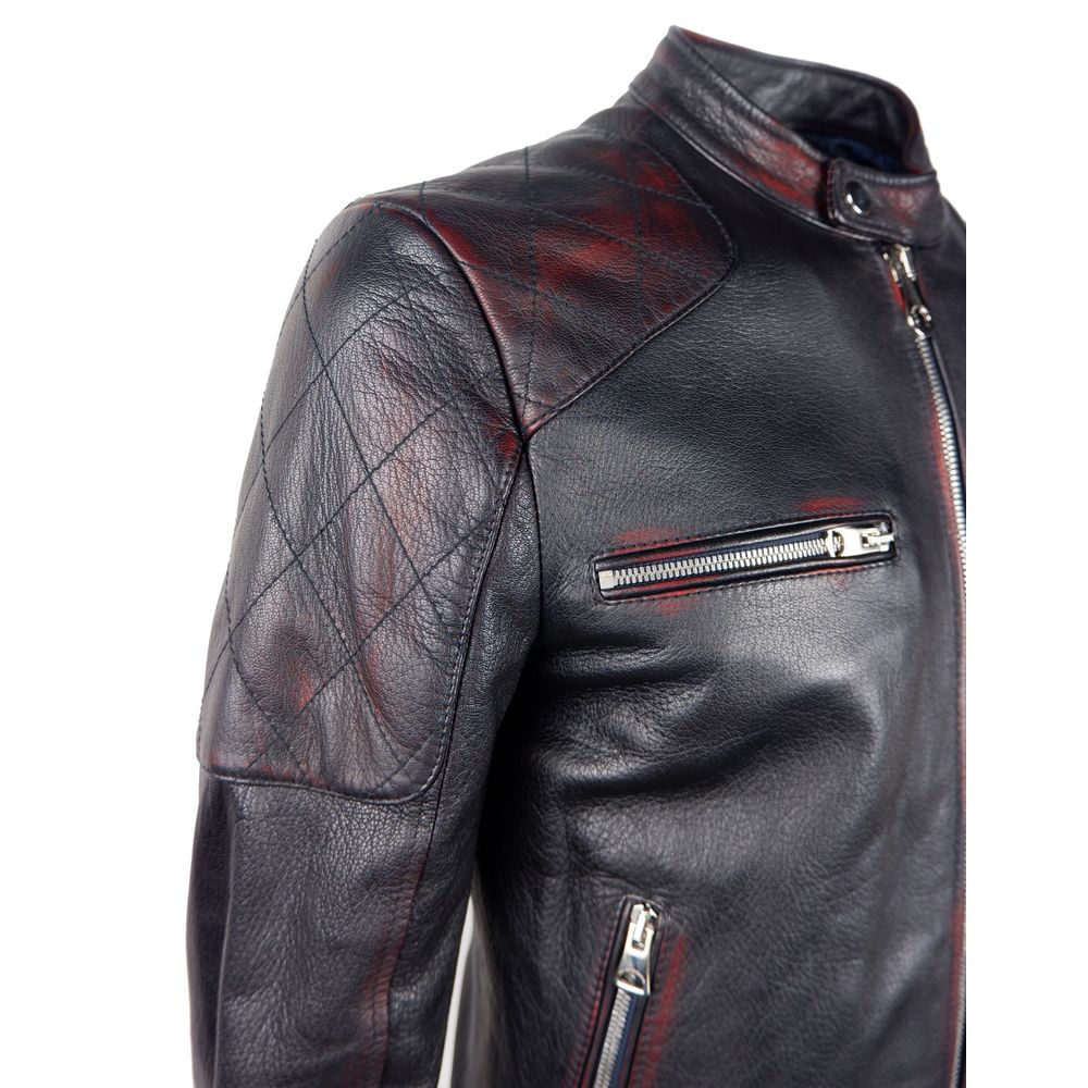 Veste en cuir de chèvre noir Dolce &amp; Gabbana