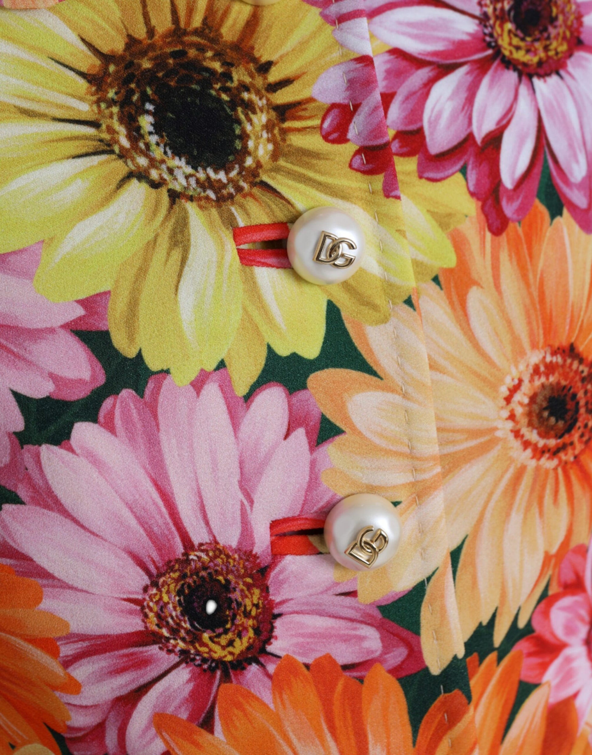 Veste fantaisie florale à imprimé marguerites multicolore Dolce &amp; Gabbana