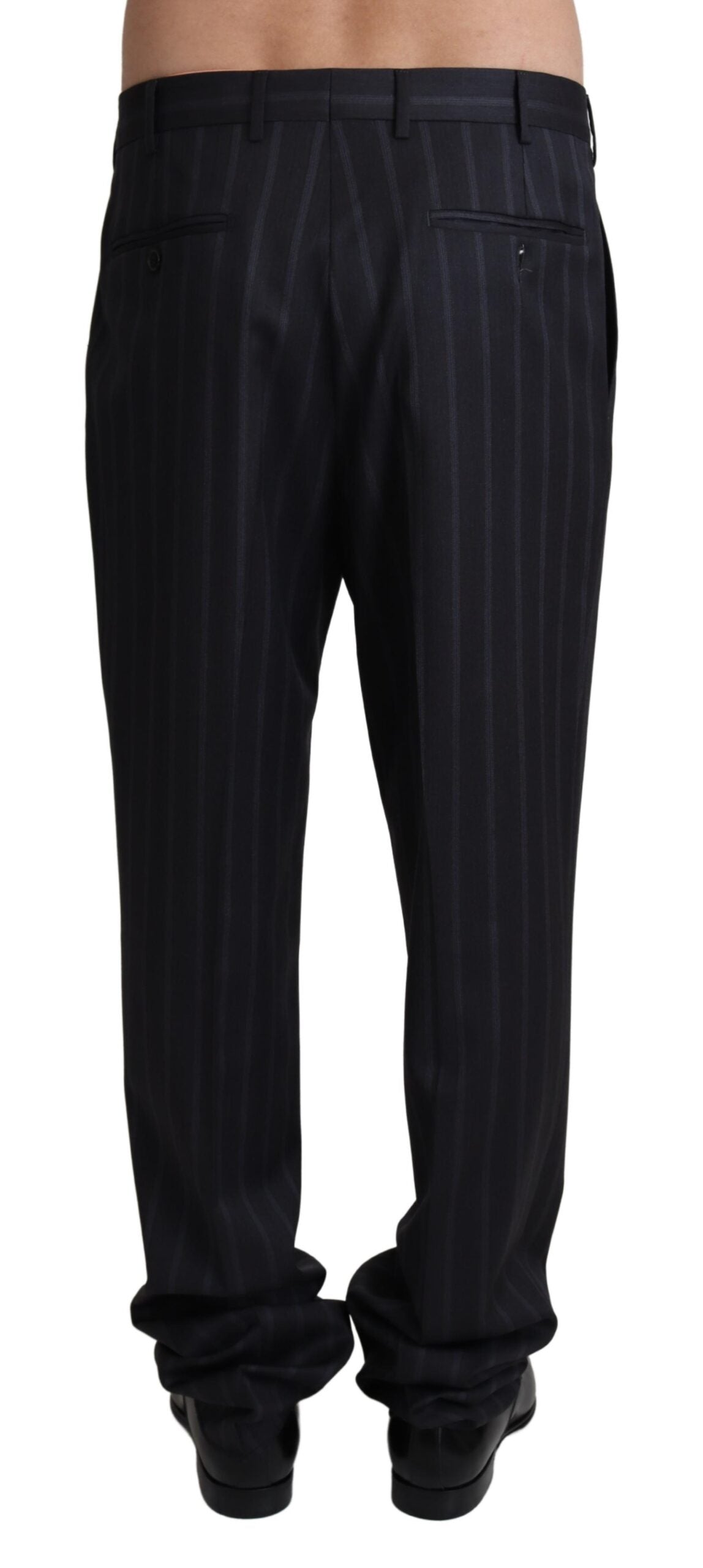 Pantalon habillé en laine mélangée grise Dolce &amp; Gabbana