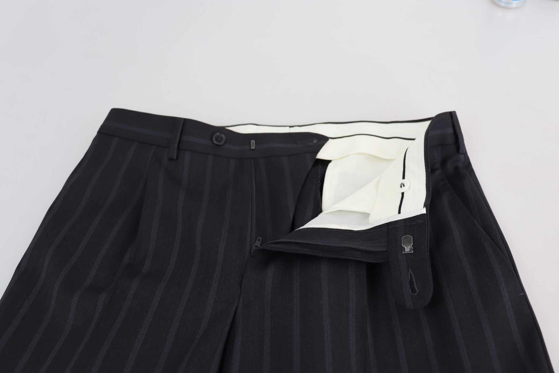 Pantalon habillé en laine mélangée grise Dolce &amp; Gabbana