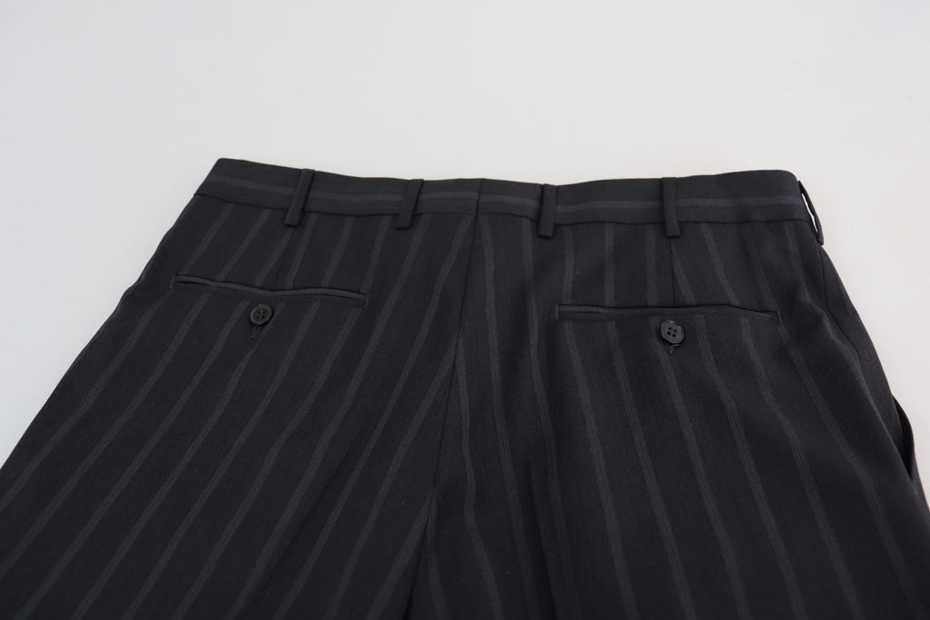 Pantalon habillé en laine mélangée grise Dolce &amp; Gabbana