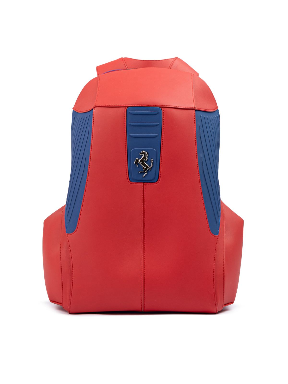 Sac à dos technique en cuir rouge Ferrari