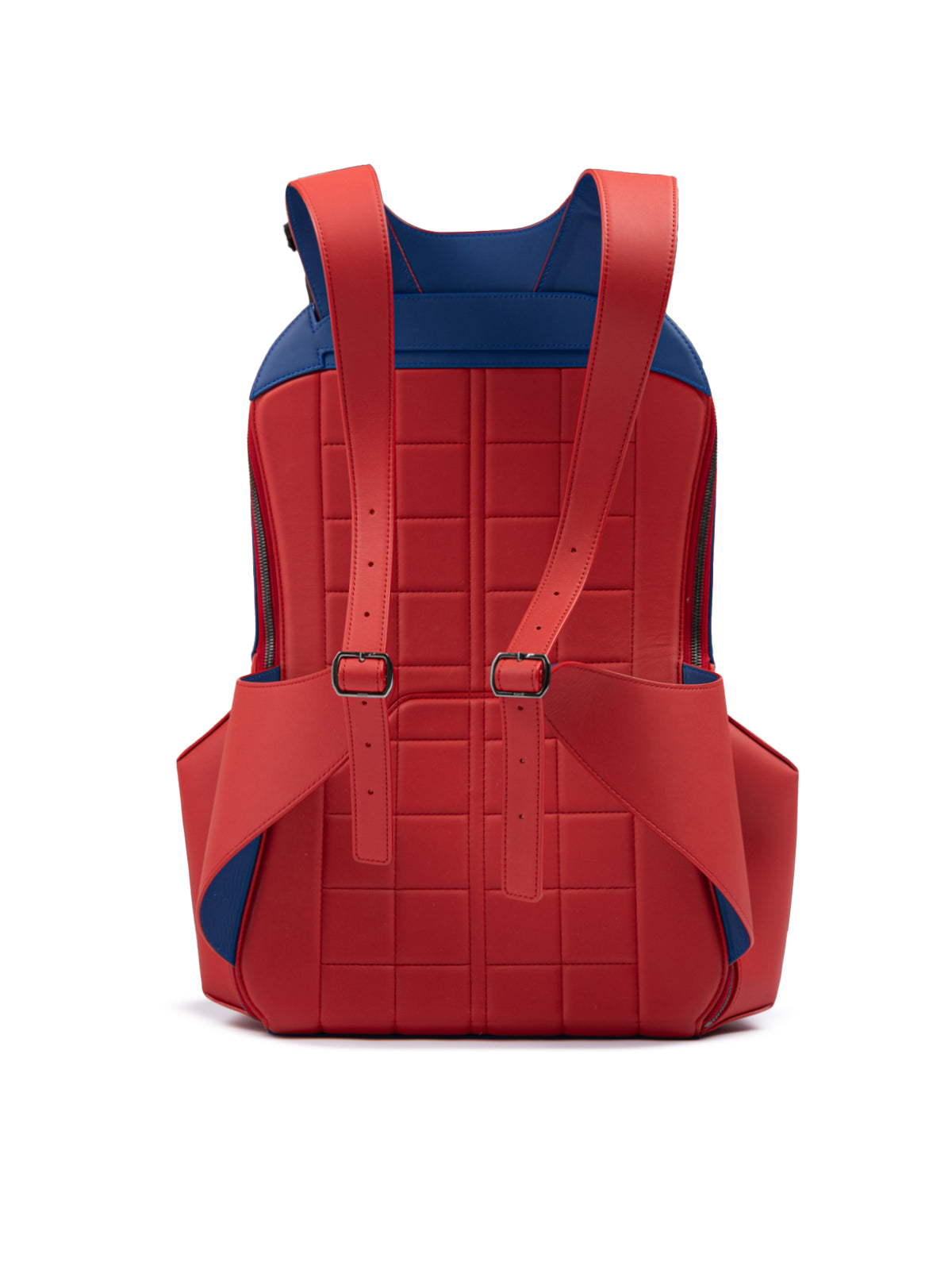 Sac à dos technique en cuir rouge Ferrari