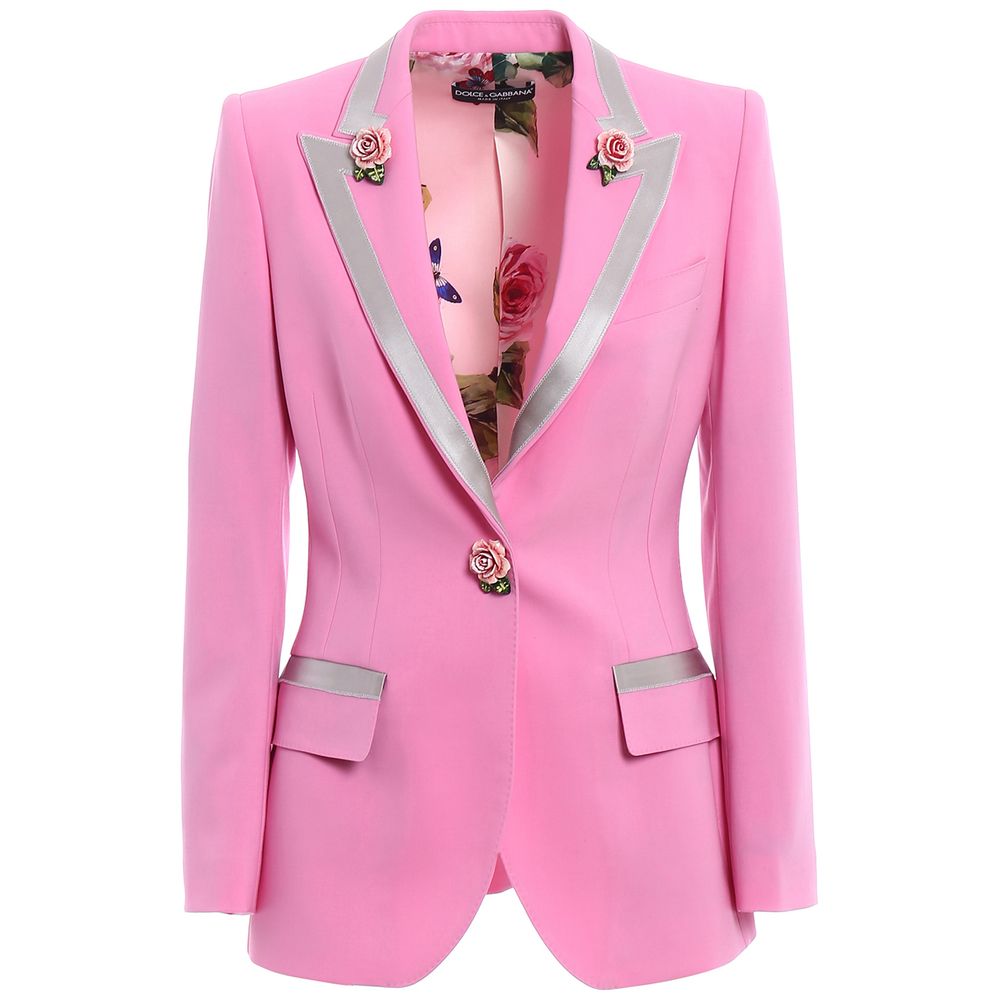 Vestes et manteaux en laine rose Dolce &amp; Gabbana