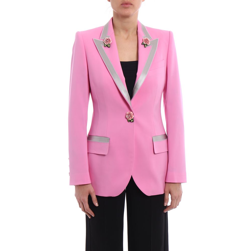 Vestes et manteaux en laine rose Dolce &amp; Gabbana