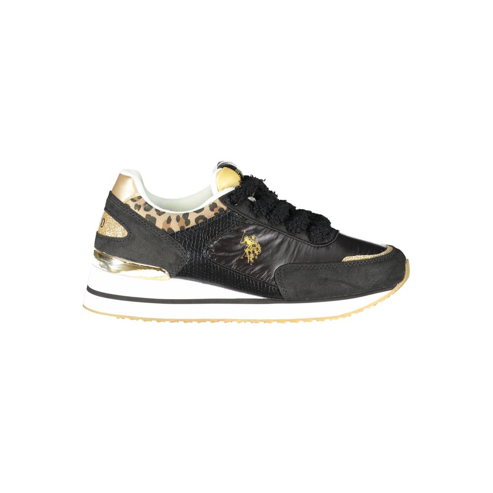 Baskets noires en polyester US POLO ASSN.