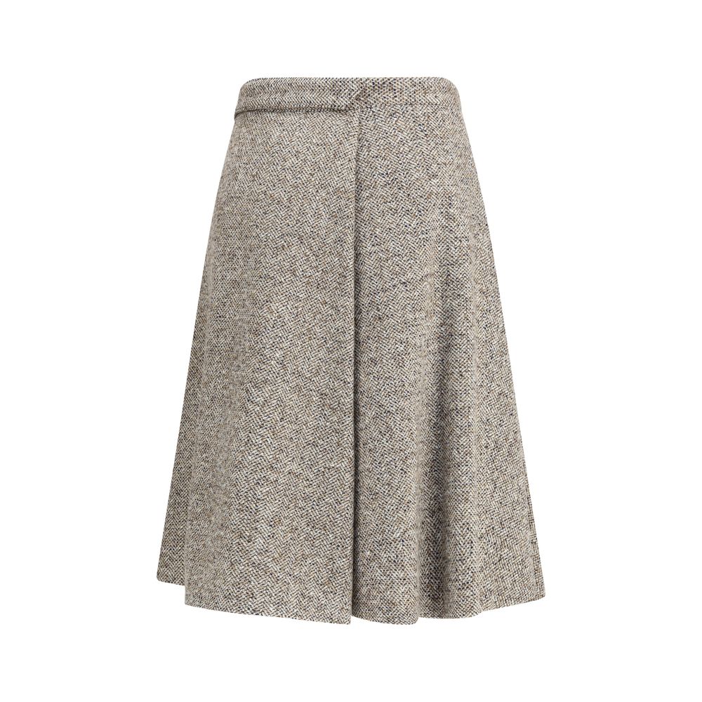 Brunello Cucinelli Jupe midi en laine vierge